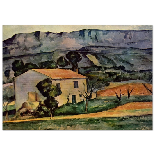 Houses in Provence, near Gardanne - Paul Cézanne Brushed Aluminum Print - 70x100 cm / 28x40 inches | Paul Cézanne Aluminum Print | Paul Cézanne Prints