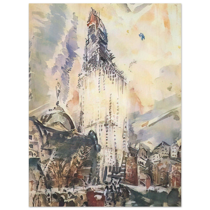 John Marin - Woolworth Building No. 28 - 1912  75x100 cm / 30x40inches Fine Art Poster