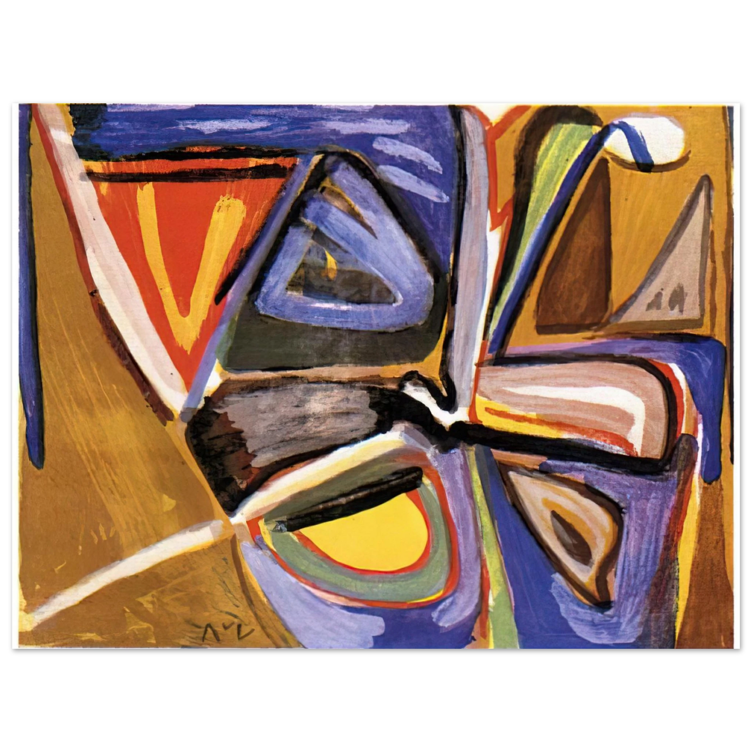 Bram van Velde - Le bonheur de Matisse - 1981  75x100 cm / 30x40inches Fine Art Poster