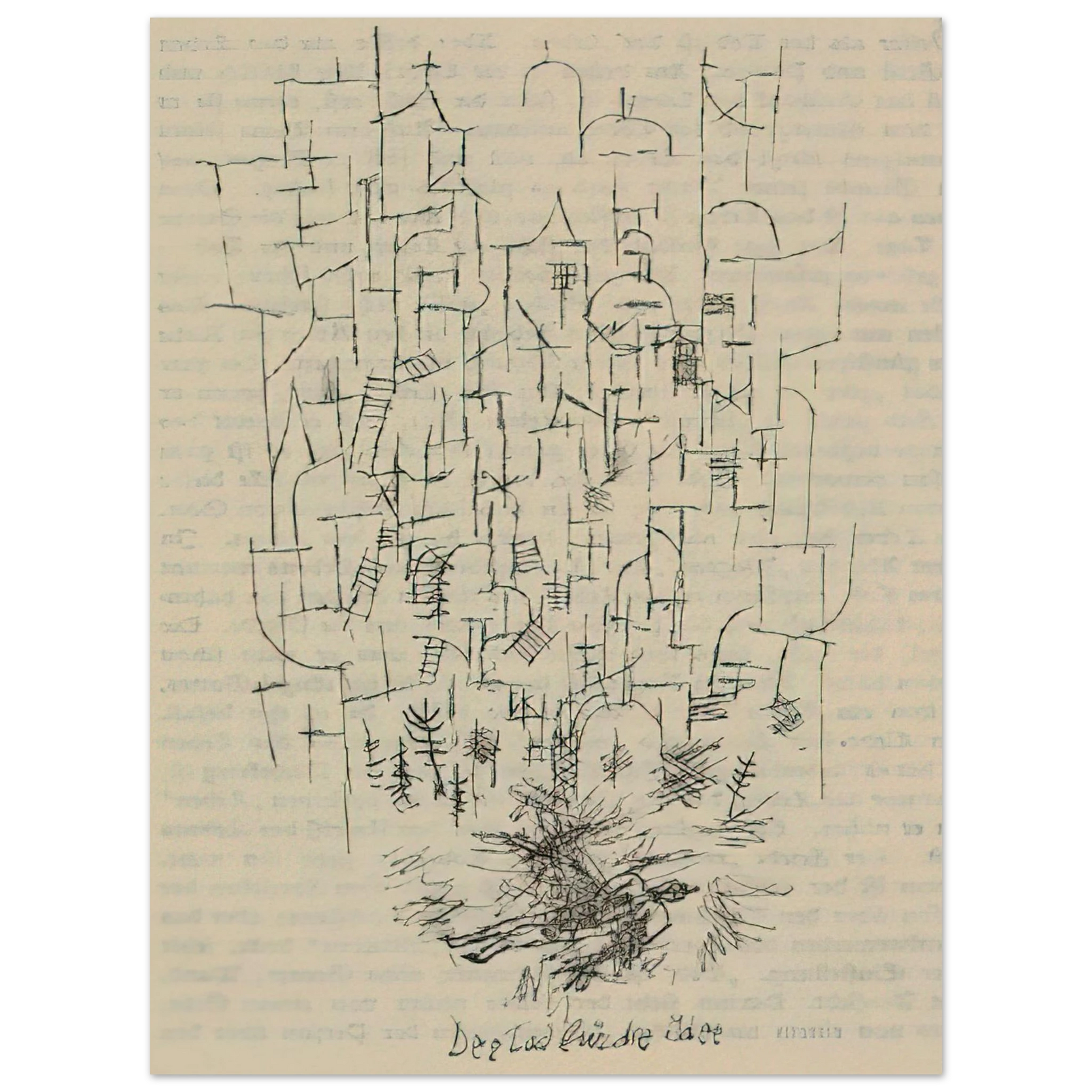 Paul Klee - DEATH FOR THE IDEA 1915 Fine Art Poster - Default Title
