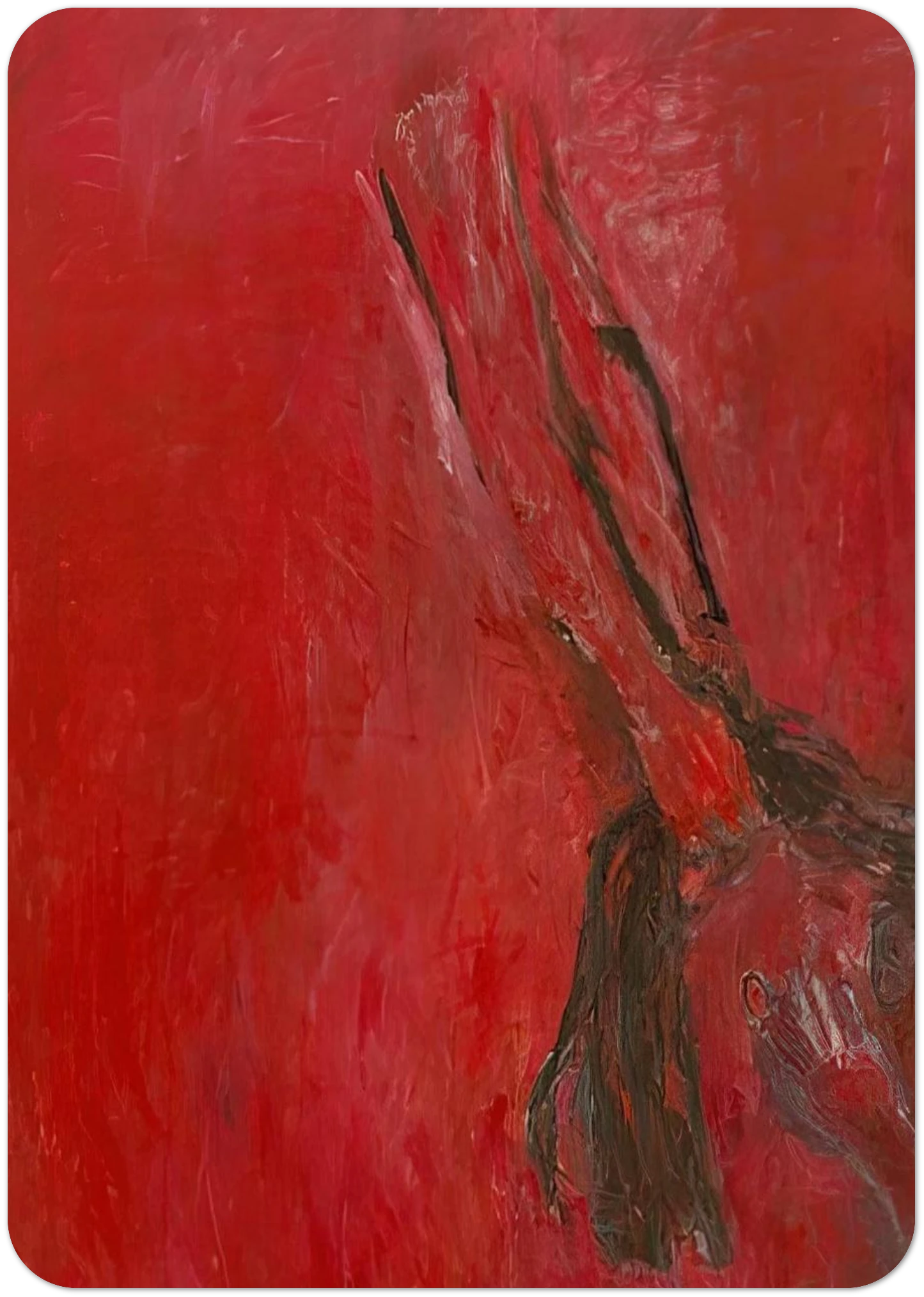 MAGGIE S PONYTAIL 1993 By Susan Rothenberg Pack of 10 Post Cards | Susan Rothenberg Post Cards | A6 (10.5 x 14.8 cm) - 4.1 x 5.8 inches