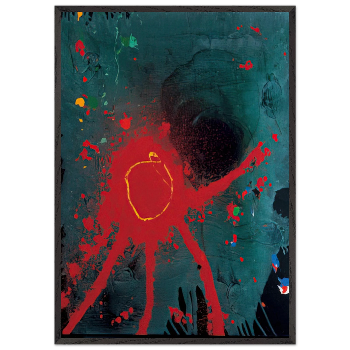 Lebanon - 2007 - John Hoyland 70x100 cm / 28x40 inches Framed Art Print – Black Wooden Frame