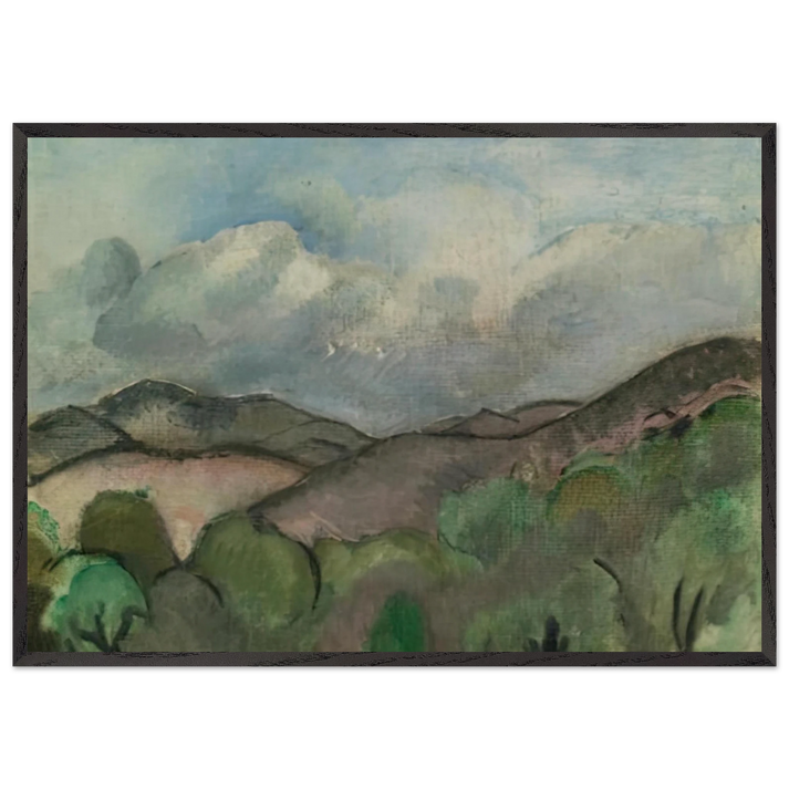 LE MONT CHAUVE A NICE 1918 - Henri Matisse 70x100 cm / 28x40 inches Framed Art Print – Black Wooden Frame