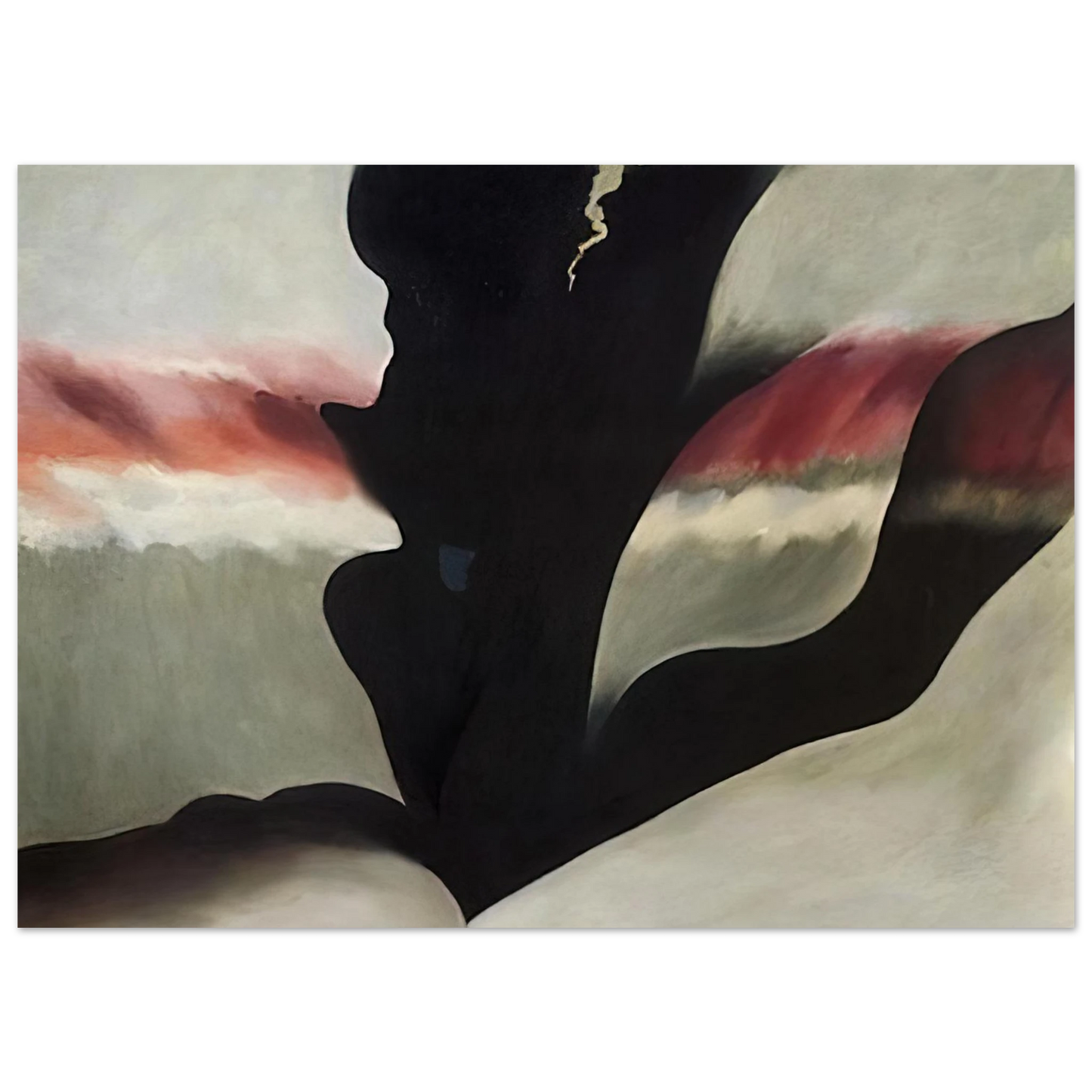 Georgia O'Keeffe - Black Place Green Fine Art Poster - 75x100 cm / 30x40 inches