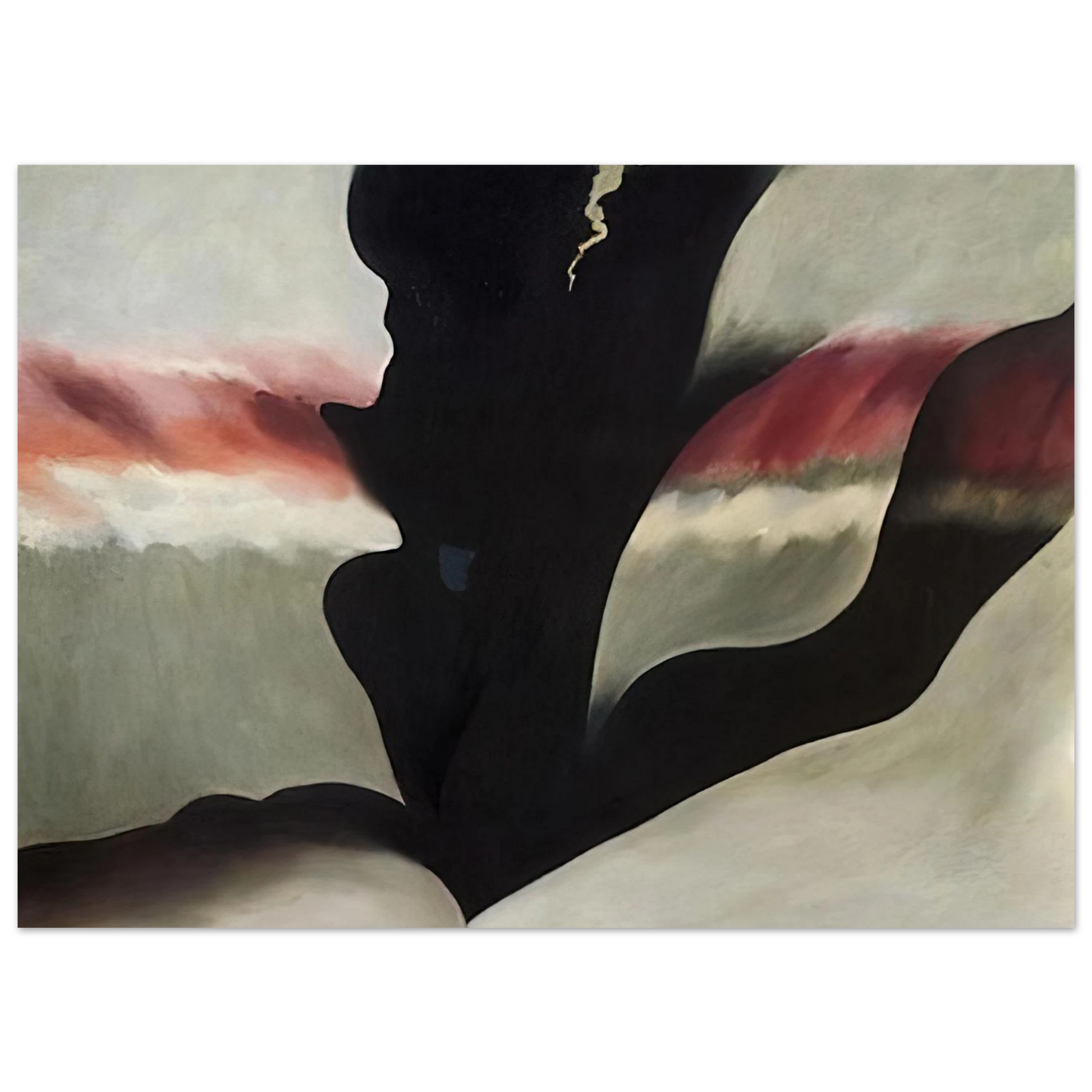 Georgia O'Keeffe - Black Place Green Fine Art Poster - 75x100 cm / 30x40 inches