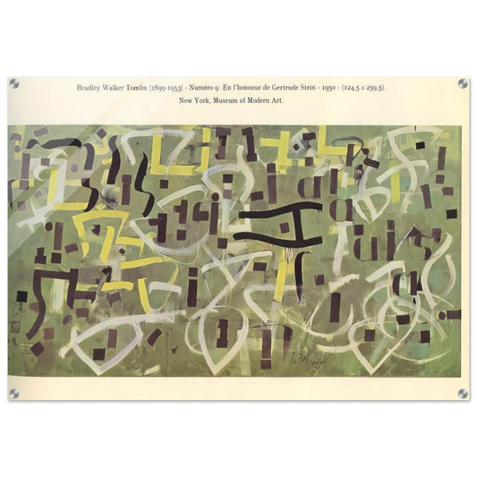 Number 9. In Praise of Gertrude Stein - 1950 - Bradley Walker Tomlin Acrylic Print - 70x100 cm / 28x40″ inches