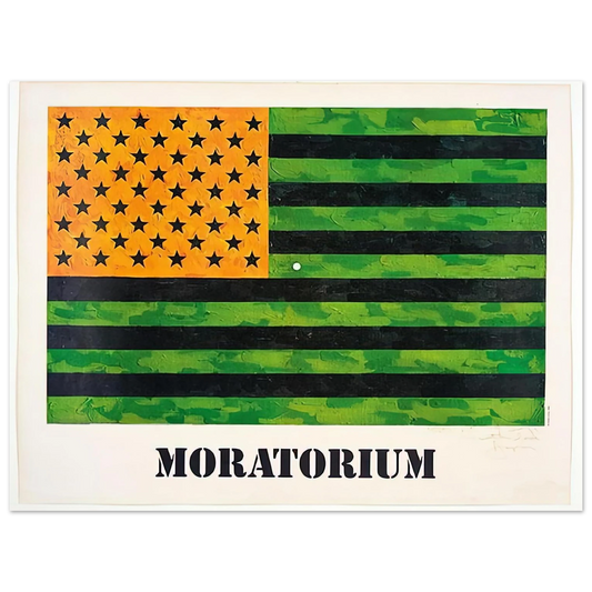 Jasper Johns - MORATORIUM FLAG Fine Art Poster - Default Title
