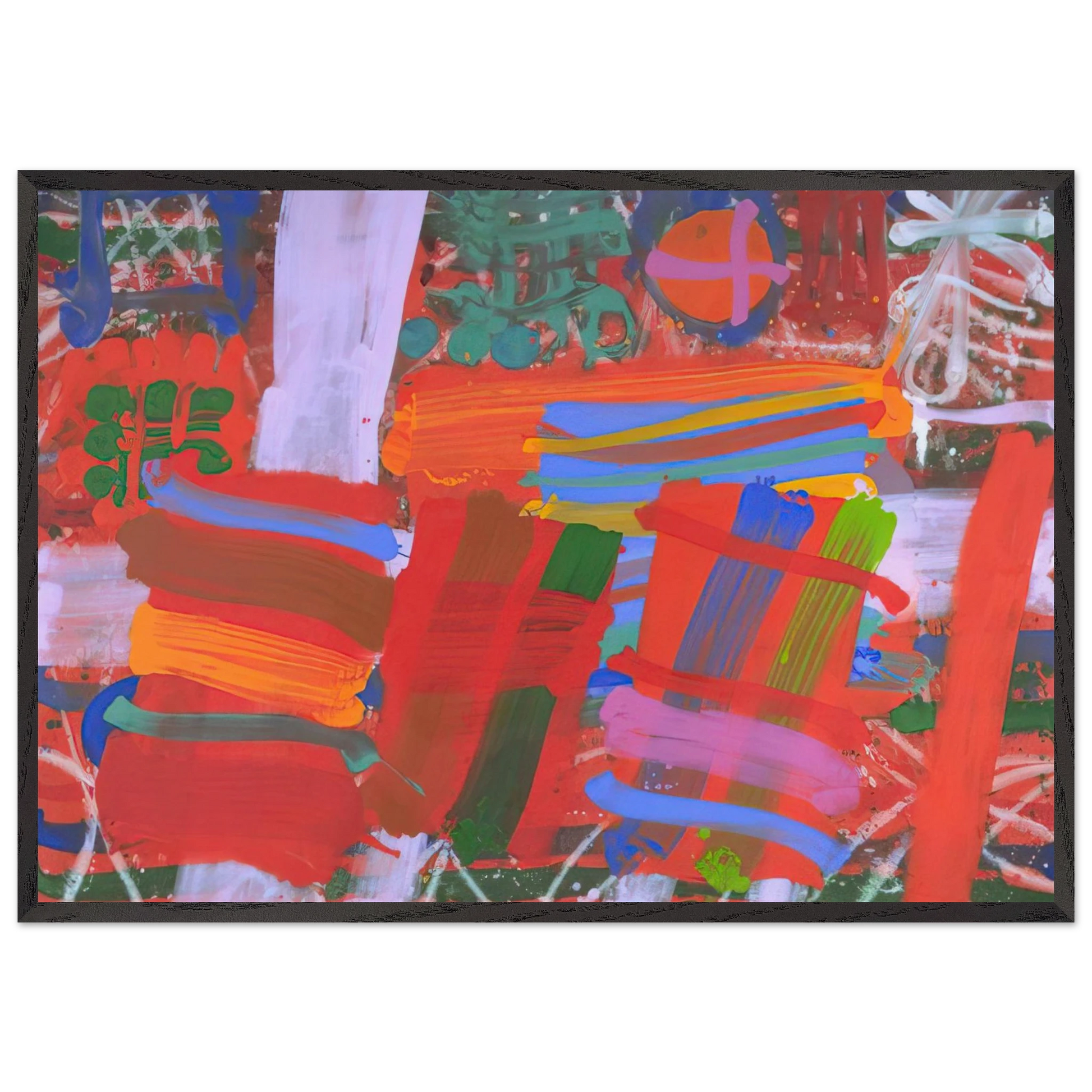 St Germain - 1995 - Albert Irvin Framed Art Print – Black Wooden Frame - Default Title - -Framed Art Print