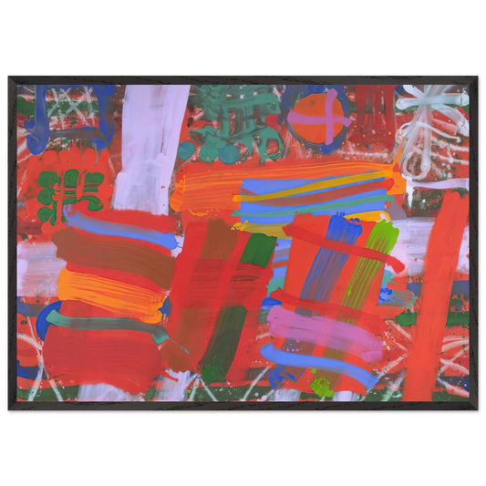 St Germain - 1995 - Albert Irvin Framed Art Print – Black Wooden Frame - Default Title - -Framed Art Print