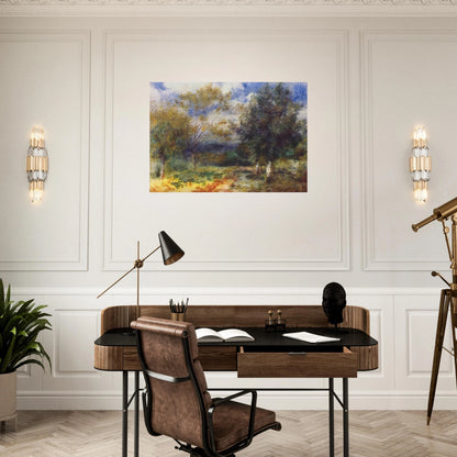 Landscape in the Sun - Pierre-Auguste Renoir Brushed Aluminum Print - 70x100 cm / 28x40 inches | Pierre-Auguste Renoir Aluminum Print | Pierre-Auguste Renoir Prints