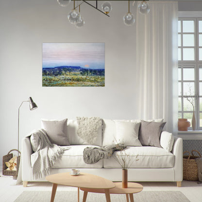 September Moonrise - Childe Hassam Brushed Aluminum Print - 70x100 cm / 28x40 inches | Childe Hassam Aluminum Print | Childe Hassam Prints