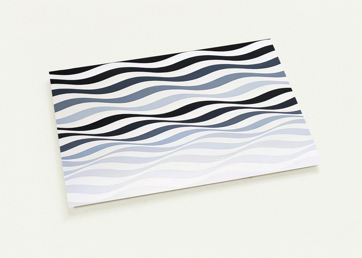 ARREST 3 1965 By Bridget Riley Pack of 10 Post Cards | Bridget Riley Post Cards | A6 (10.5 x 14.8 cm) - 4.1 x 5.8 inches
