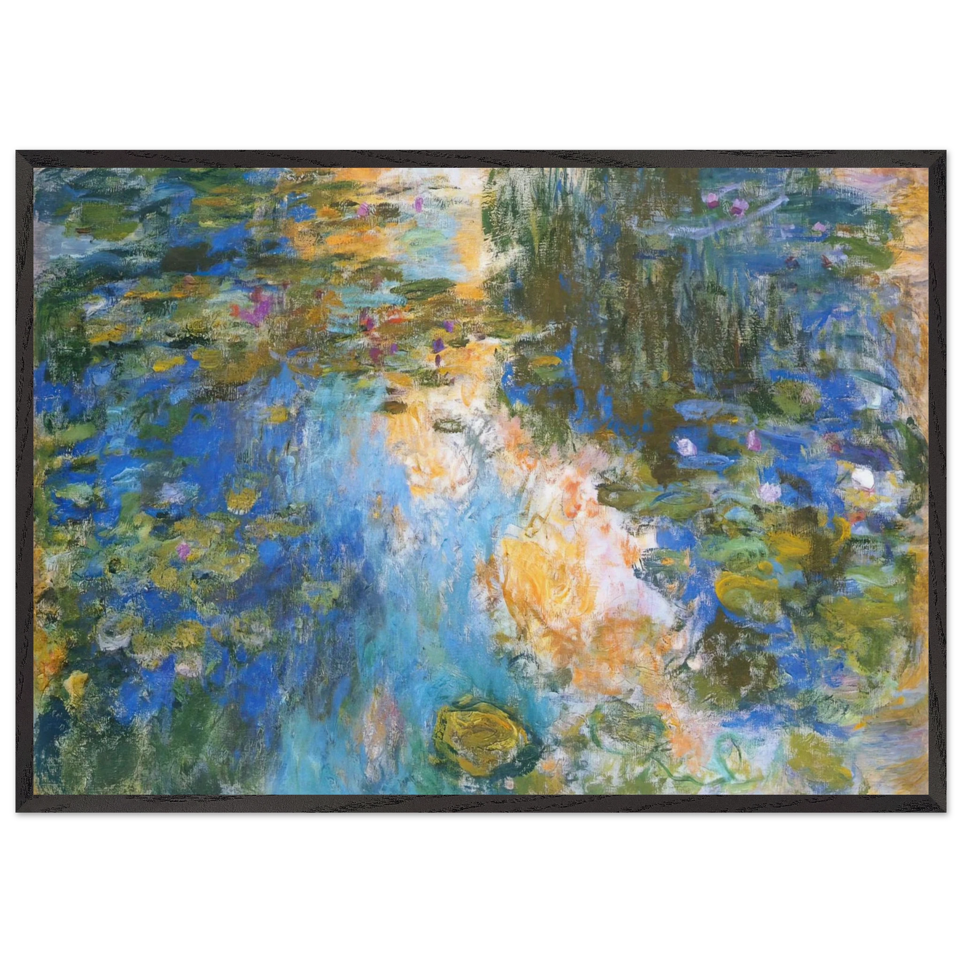 The Water Lily Pond X - claude monet Framed Art Print – Black Wooden Frame - Default Title - -Framed Art Print