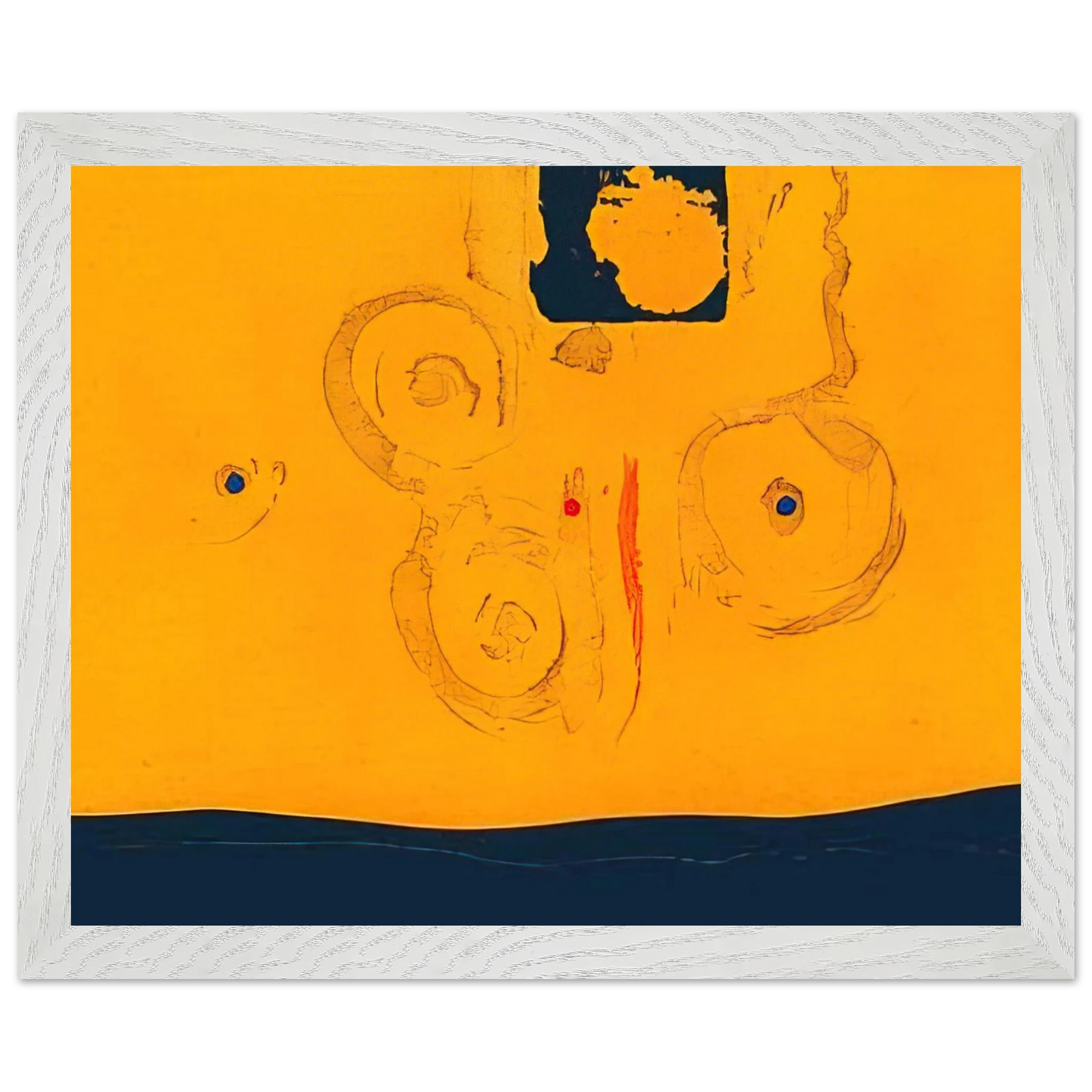 Helen Frankenthaler - Plaza Real - 1988 Wall art - 21x29.7 cm / 8x12" - Premium Wooden Framed Poster With Fine Art Paper - Wood frame