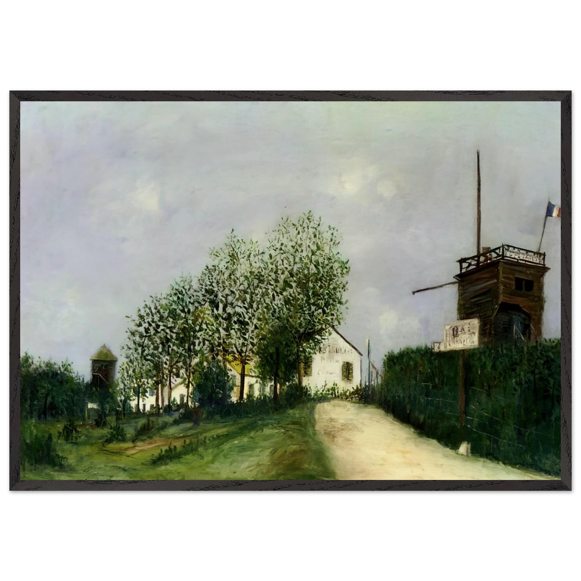 MOULIN IN SANNOIS - Maurice Utrillo Framed Art Print – Black Wooden Frame - Default Title - -Framed Art Print