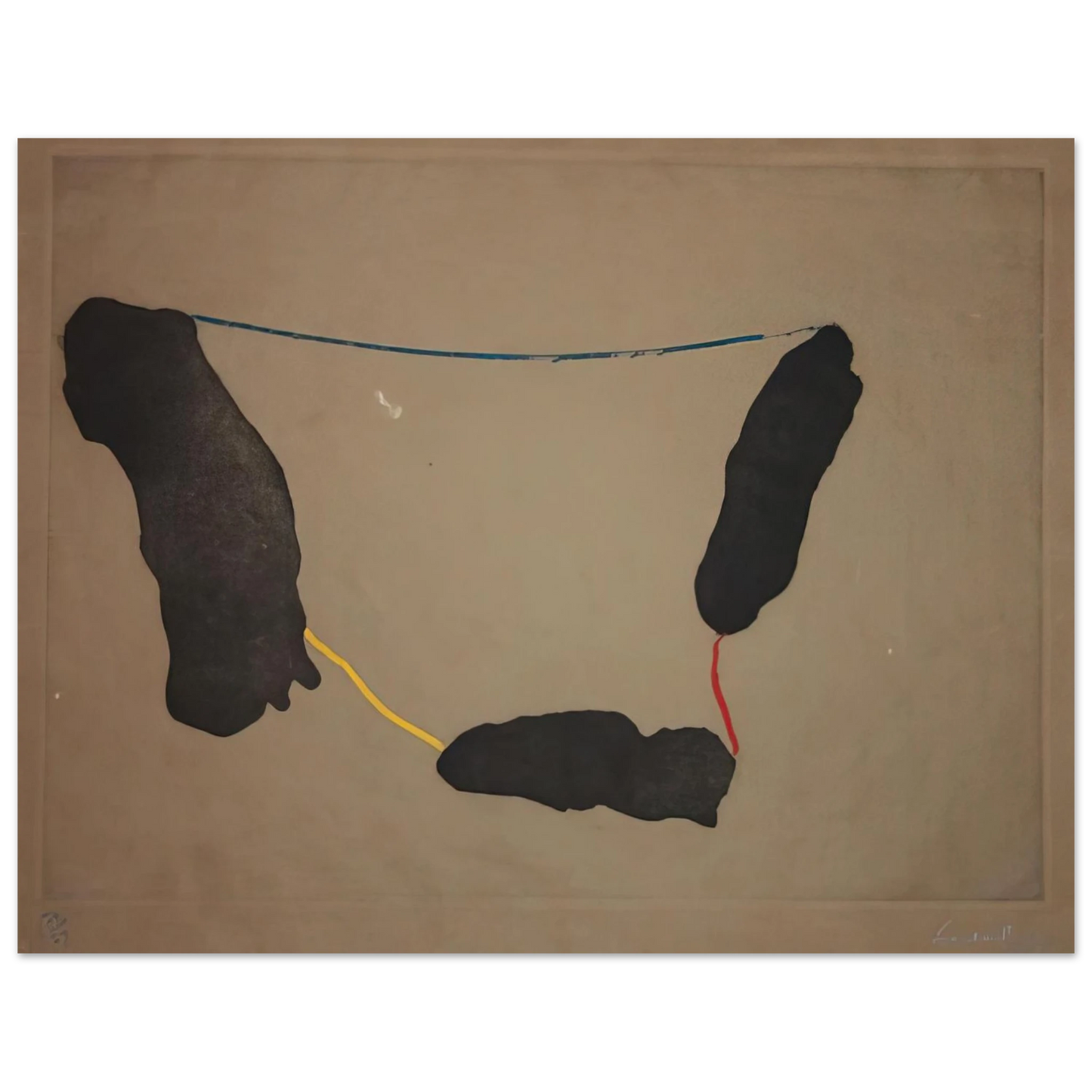 Helen Frankenthaler - Connected By Joy - 1973 Wall art - 40x50 cm / 16x20 inches - Premium Wooden Framed Poster With Fine Art Paper - Black frame