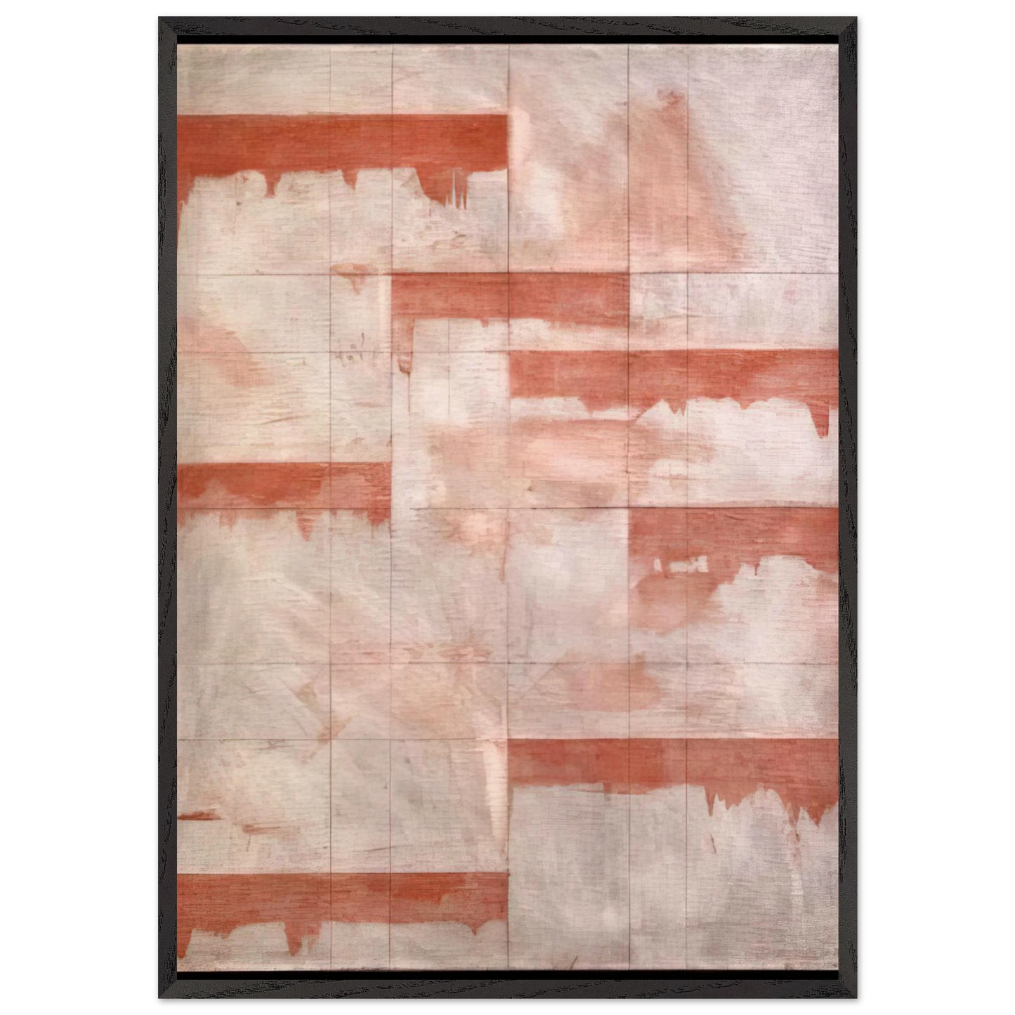 Red Window Study - Abstract Expressionism - Brice Marden Framed Art Print – Black Wooden Frame - Default Title - -Framed Art Print