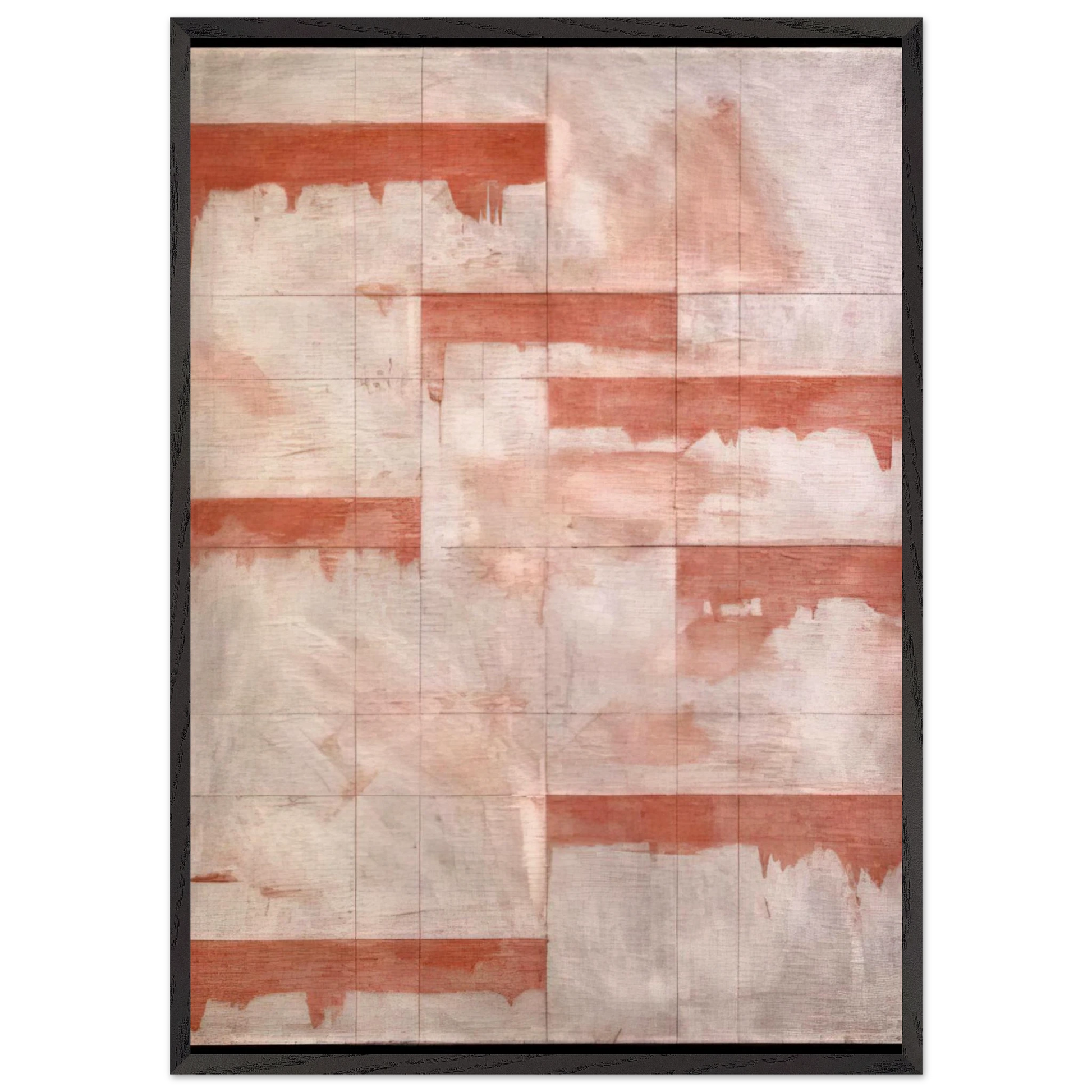 Red Window Study - Abstract Expressionism - Brice Marden Framed Art Print – Black Wooden Frame - Default Title - -Framed Art Print