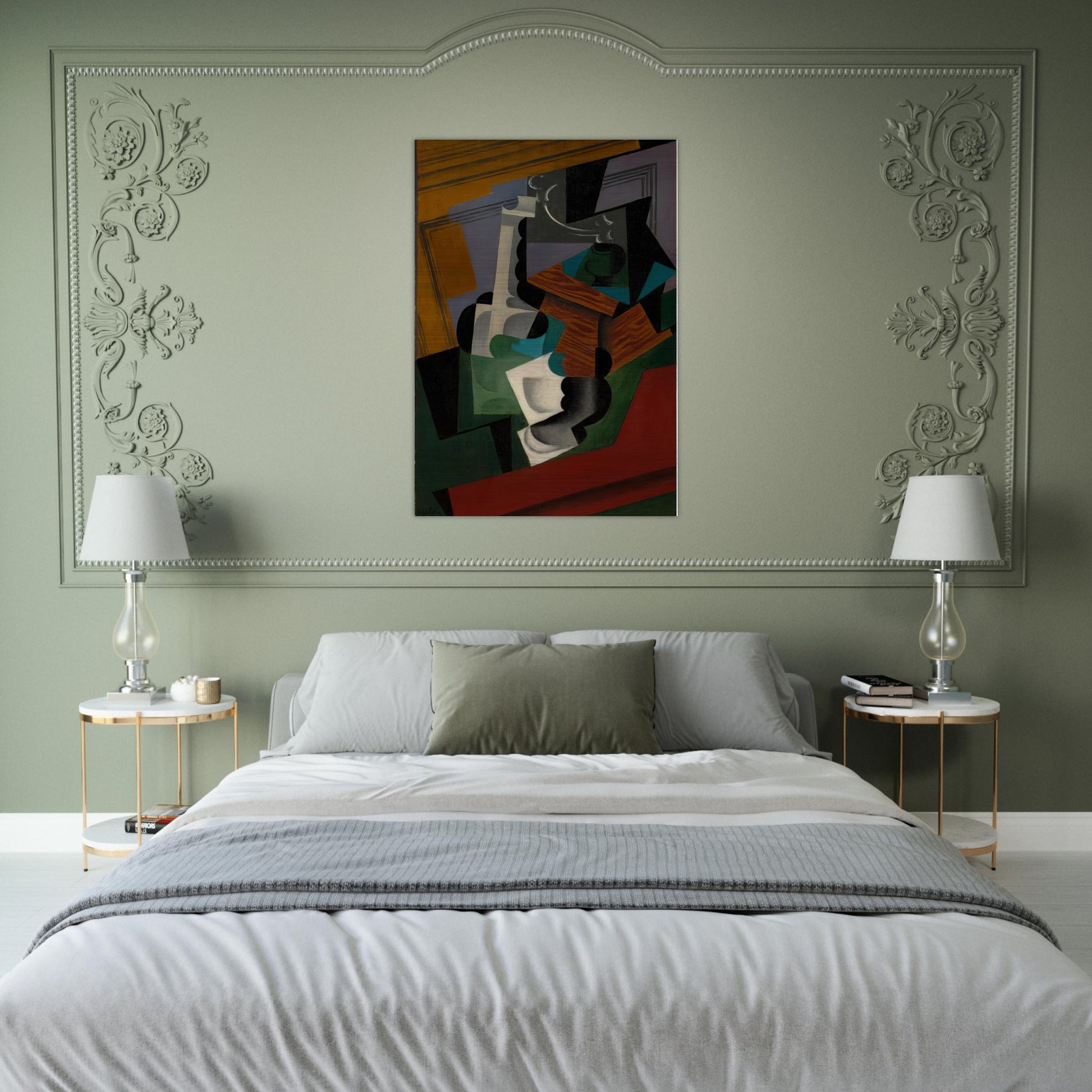 THE COFFEE MILL 1916 - Juan Gris Brushed Aluminum Print - 70x100 cm / 28x40 inches | Juan Gris Aluminum Print | Juan Gris Prints