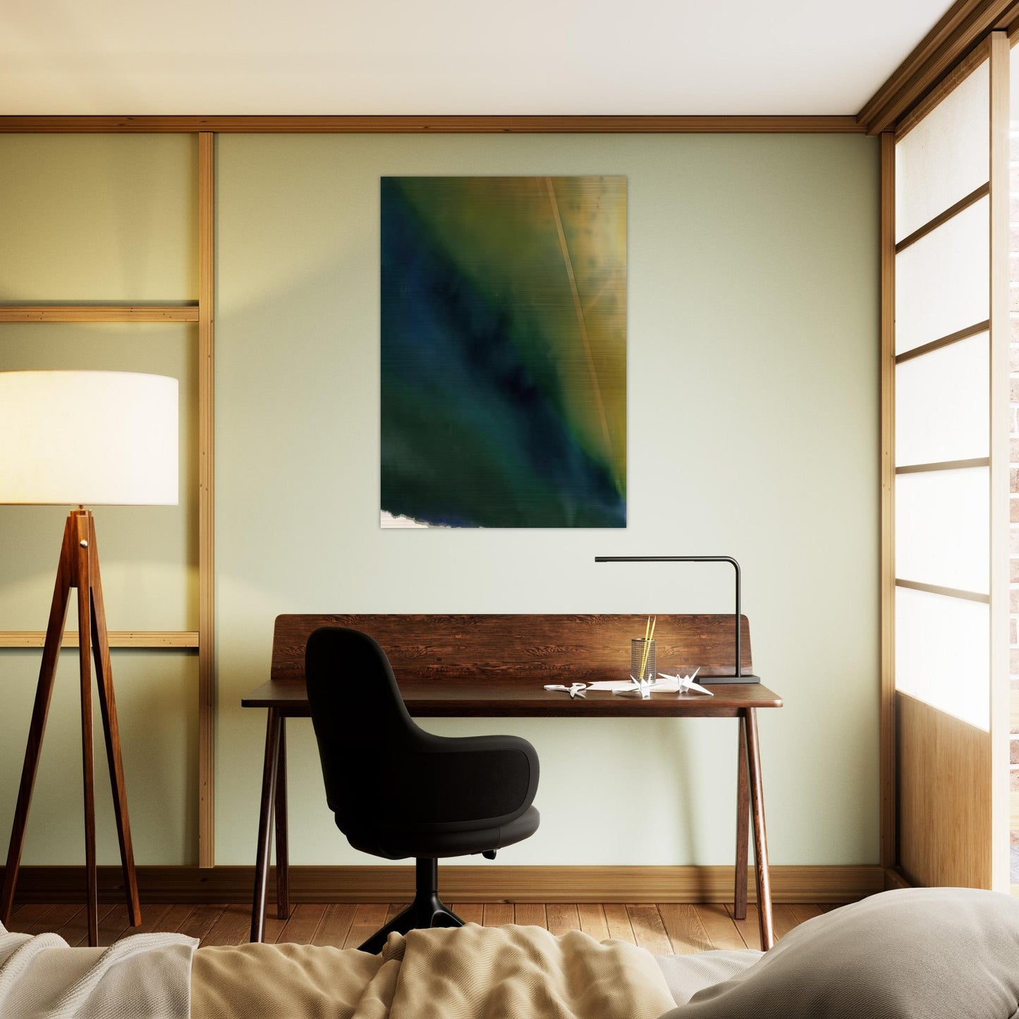 Light Fan - Sam Gilliam Brushed Aluminum Print - 70x100 cm / 28x40 inches | Sam Gilliam Aluminum Print | Sam Gilliam Prints