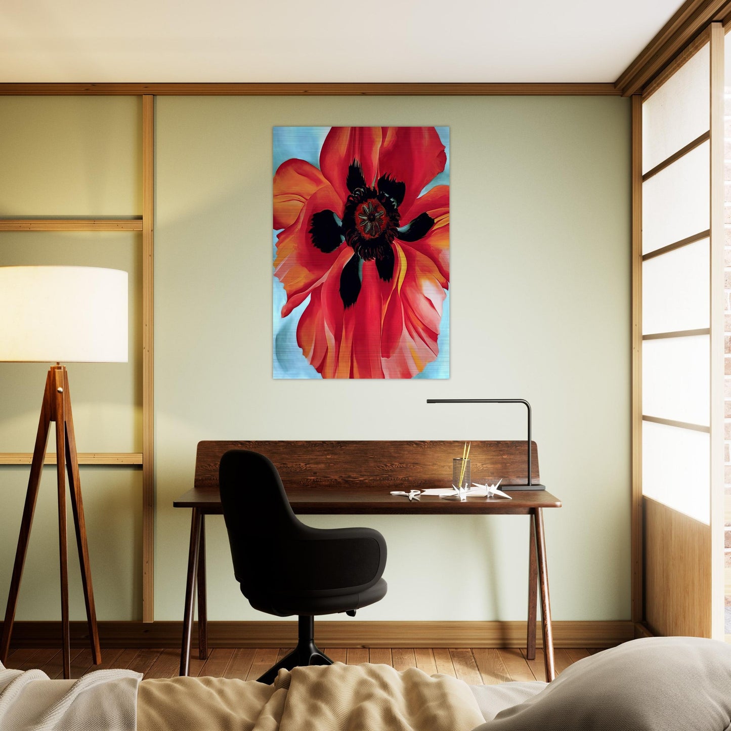 Red Poppy VI - Georgia O'Keeffe Brushed Aluminum Print - 70x100 cm / 28x40 inches | Georgia O'Keeffe Aluminum Print | Georgia O'Keeffe Prints