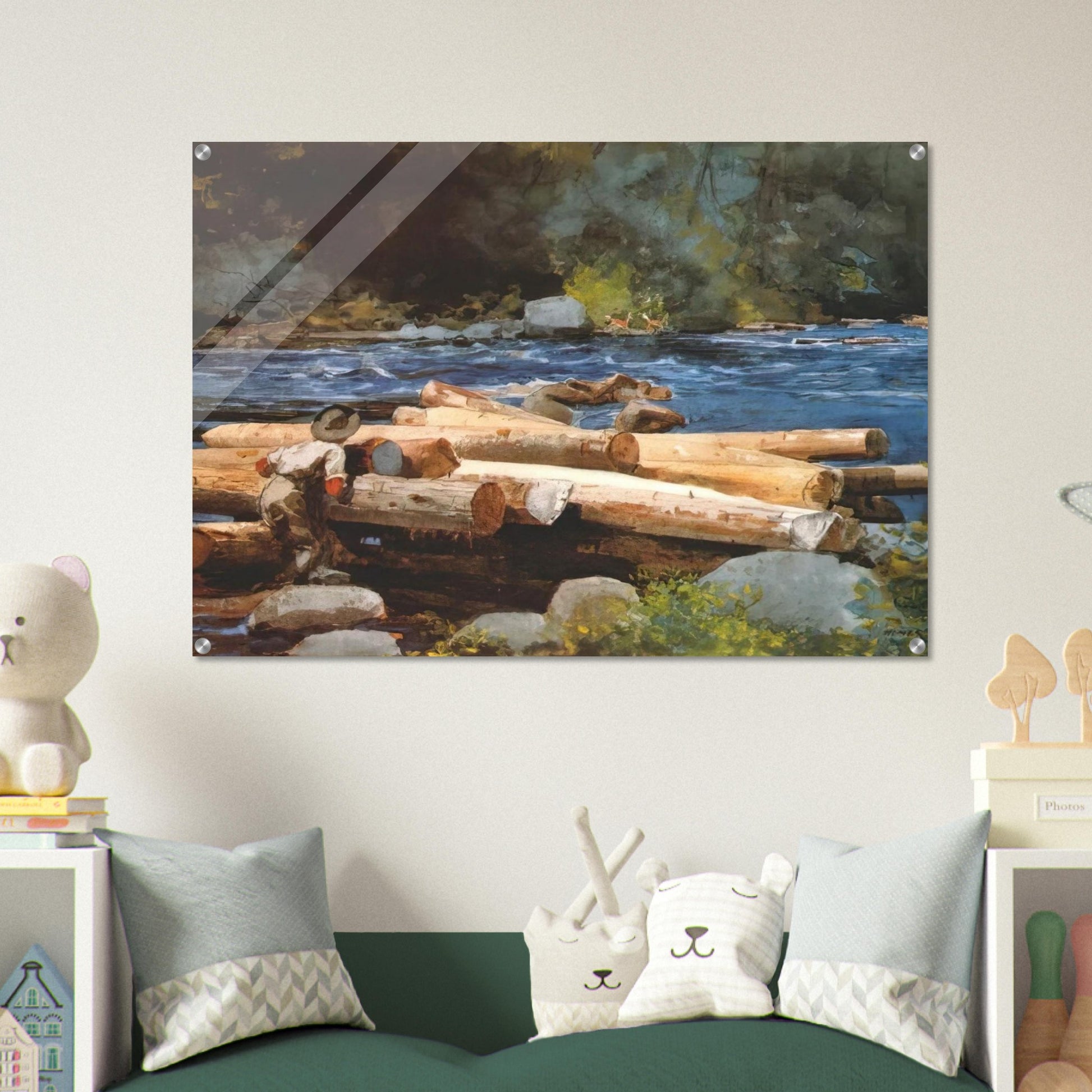 HUDSON RIVER - Winslow Homer Acrylic Print - 70x100 cm / 28x40″ inches | Winslow Homer Wall Art | Winslow Homer Prints