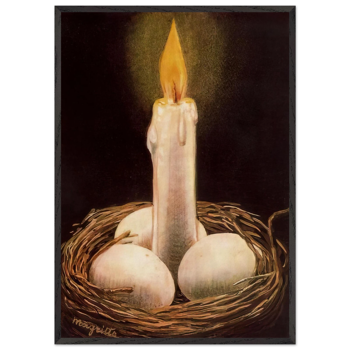 THE IMAGINATIVE FACULTY 1948 - Rene Magritte Framed Art Print – Black Wooden Frame - Default Title - -Framed Art Print