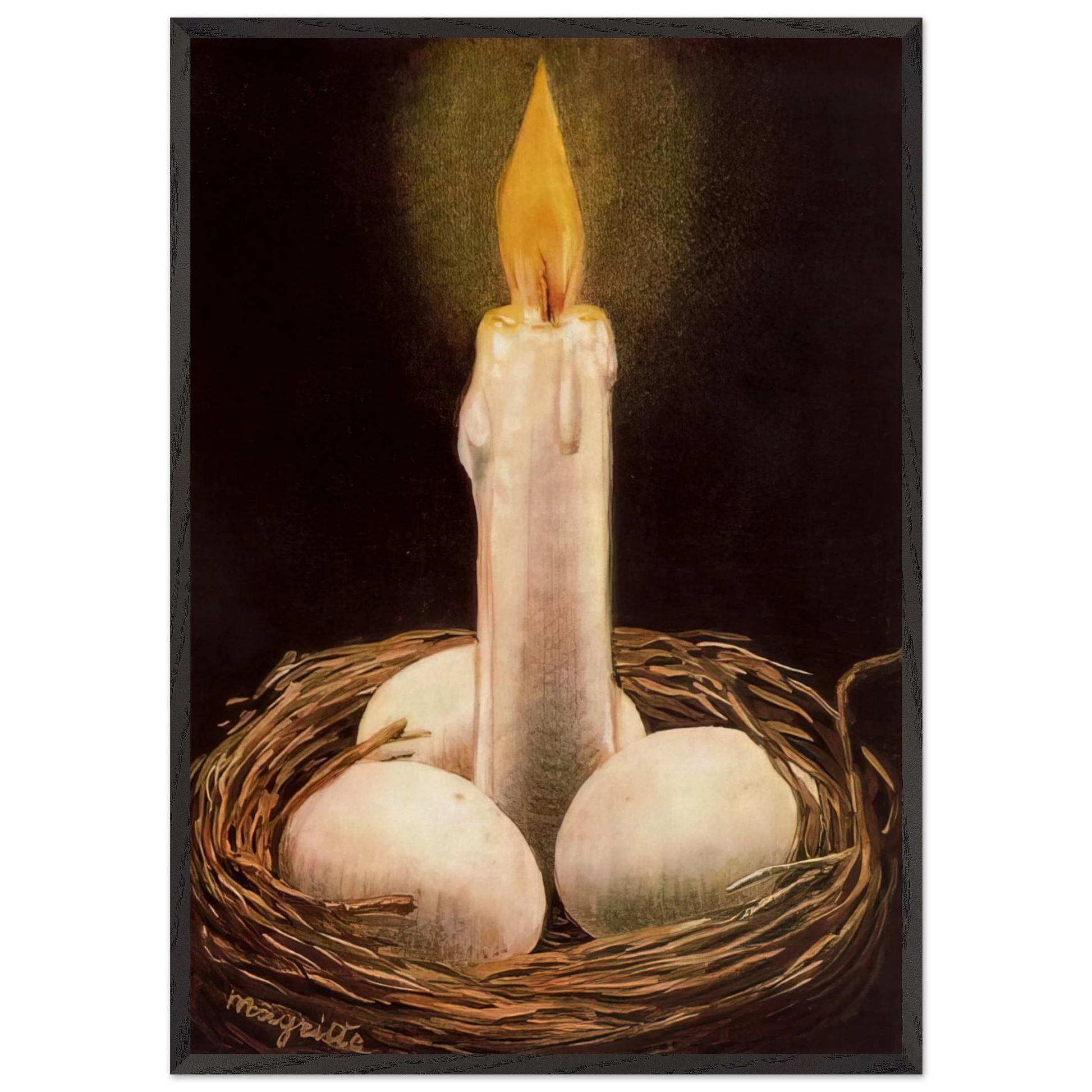 THE IMAGINATIVE FACULTY 1948 - Rene Magritte Framed Art Print – Black Wooden Frame - Default Title - -Framed Art Print