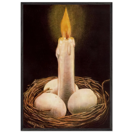THE IMAGINATIVE FACULTY 1948 - Rene Magritte 70x100 cm / 28x40 inches Framed Art Print – Black Wooden Frame