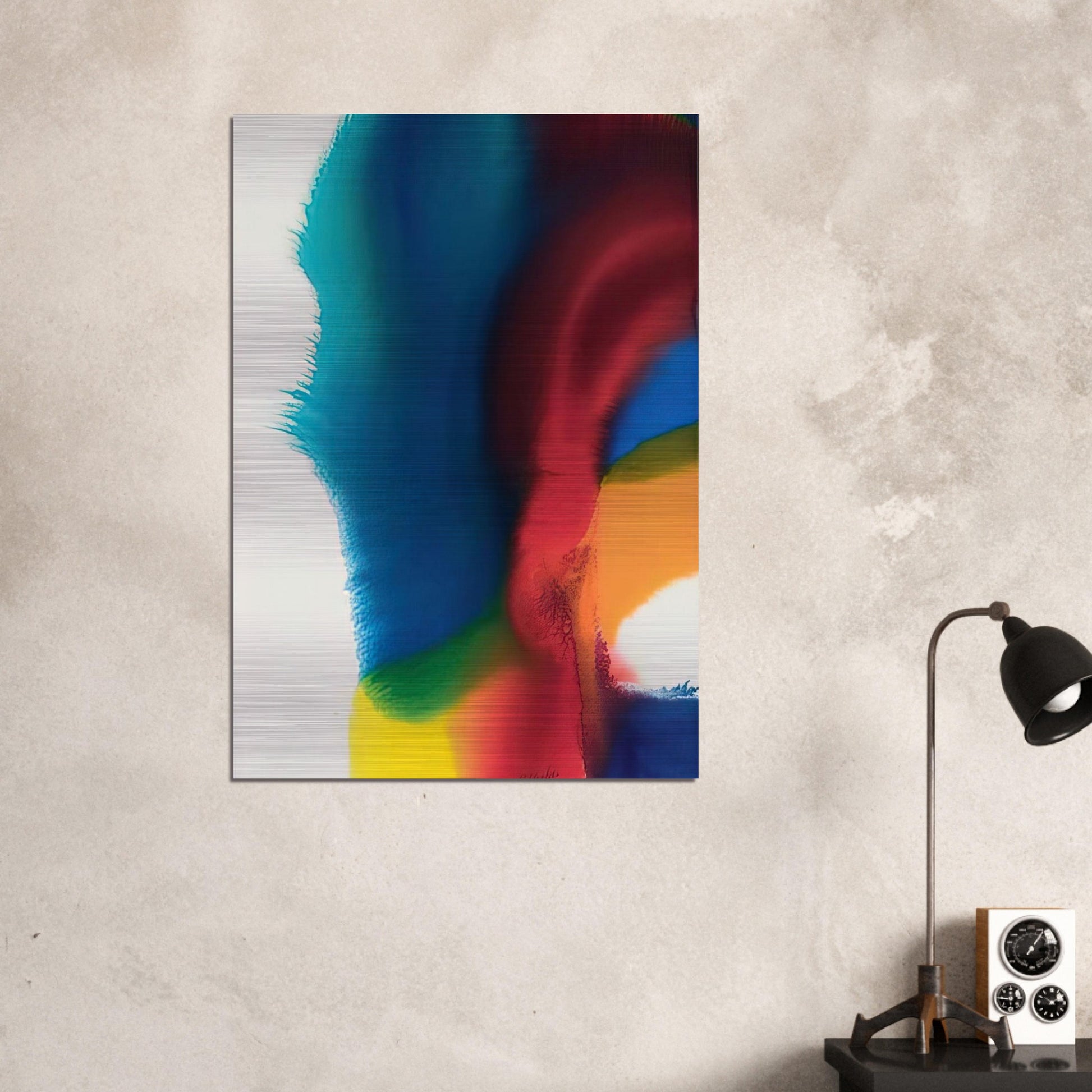 Rainbow Bleed - Color Field Painting, Lyrical Abstraction - Paul Jenkins Brushed Aluminum Print - 70x100 cm / 28x40 inches | Paul Jenkins Aluminum Print | Paul Jenkins Prints