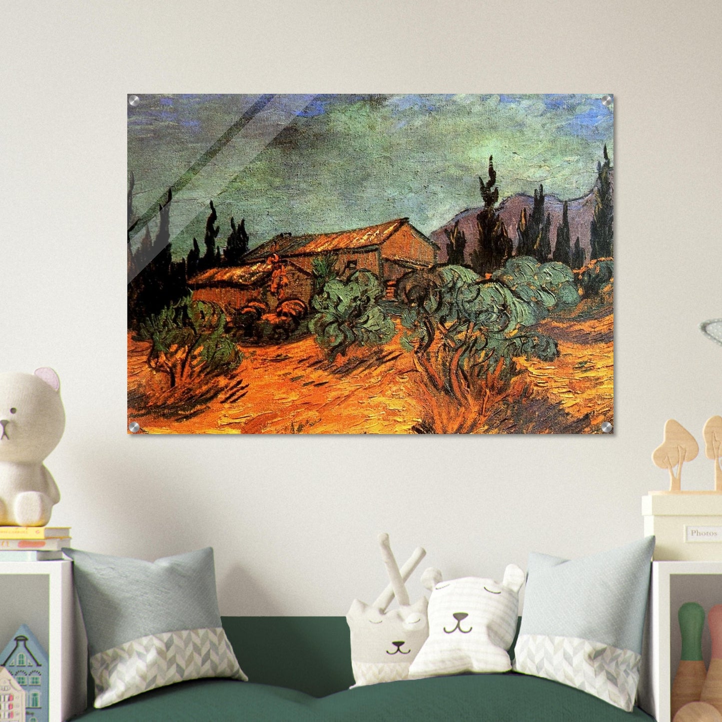 Wooden Sheds - Vincent van Gogh Acrylic Print - 70x100 cm / 28x40″ inches | Vincent van Gogh Wall Art | Vincent van Gogh Prints
