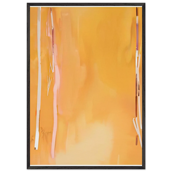 Harvest II 1975- - Helen Frankenthaler 70x100 cm / 28x40 inches Framed Art Print – Black Wooden Frame