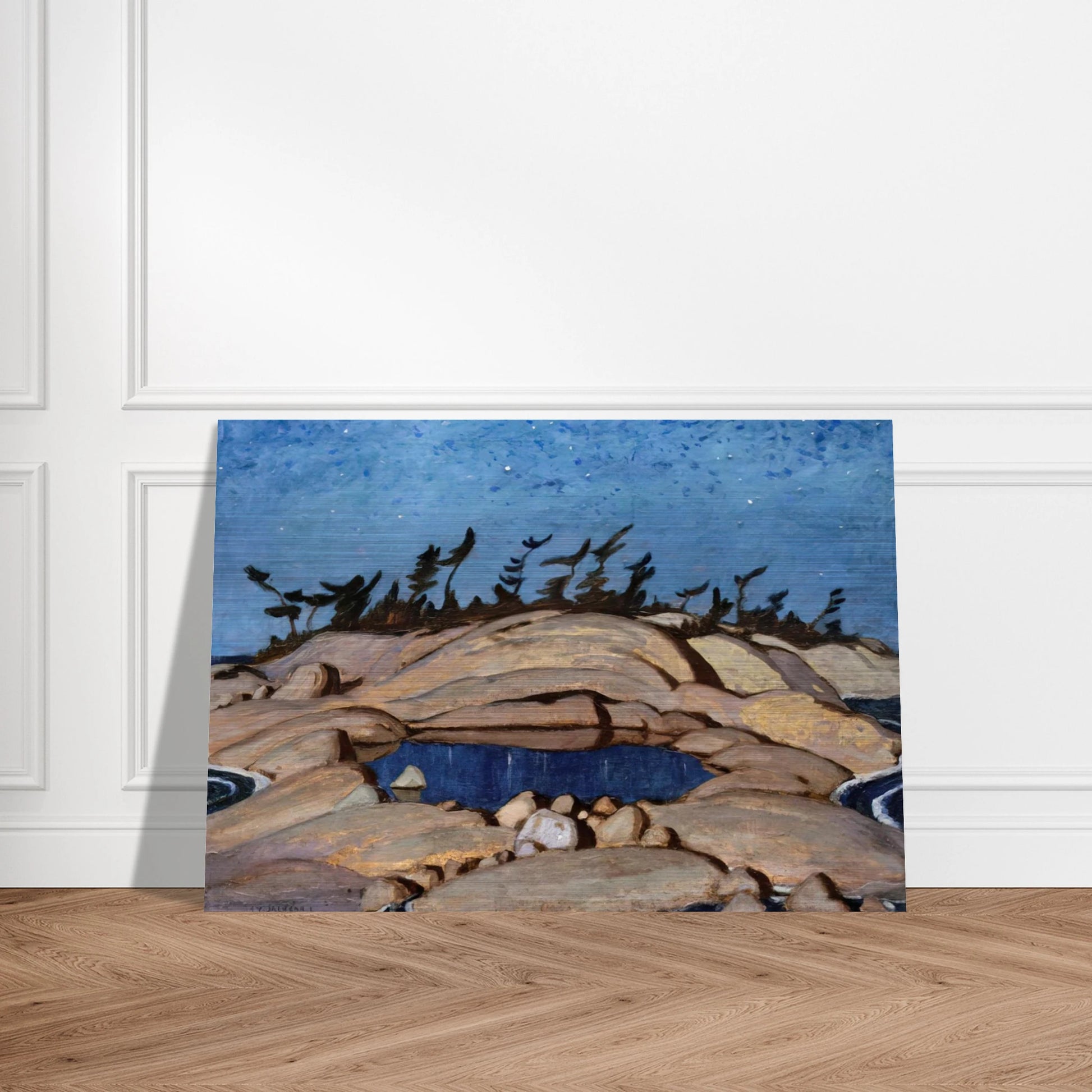 Night Pine Island - 1921 - A.Y. Jackson Brushed Aluminum Print - 70x100 cm / 28x40 inches | A.Y. Jackson Aluminum Print | A.Y. Jackson Prints