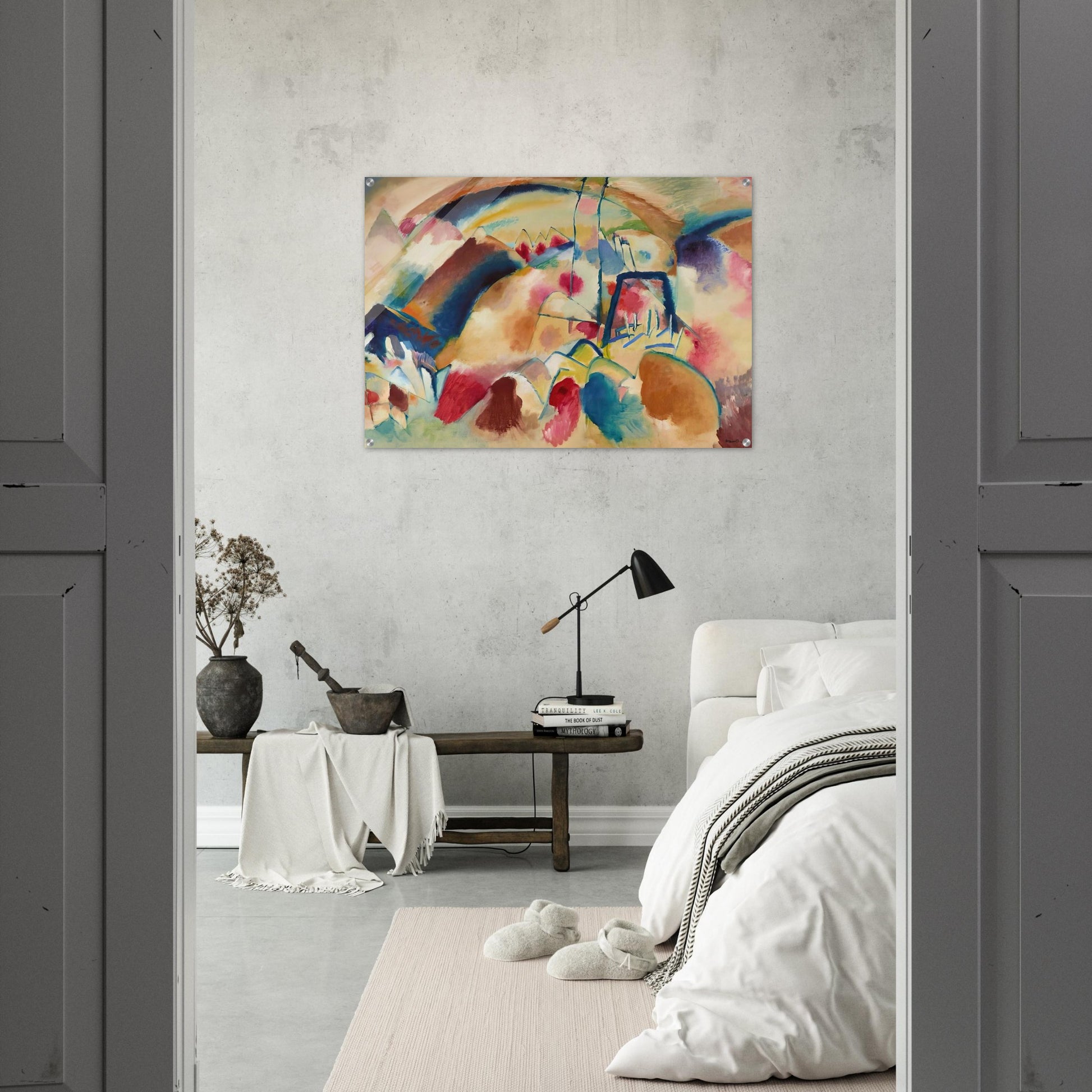 LANDSCAPE WITH CHURCH 1913 - Wassily Kandinsky Acrylic Print - 70x100 cm / 28x40″ inches | Wassily Kandinsky Wall Art | Wassily Kandinsky Prints