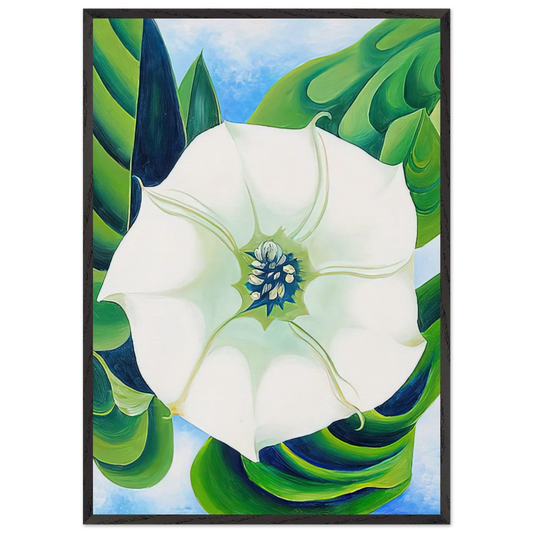 Jimson Weed - Georgia OKeeffe 70x100 cm / 28x40 inches Framed Art Print – Black Wooden Frame