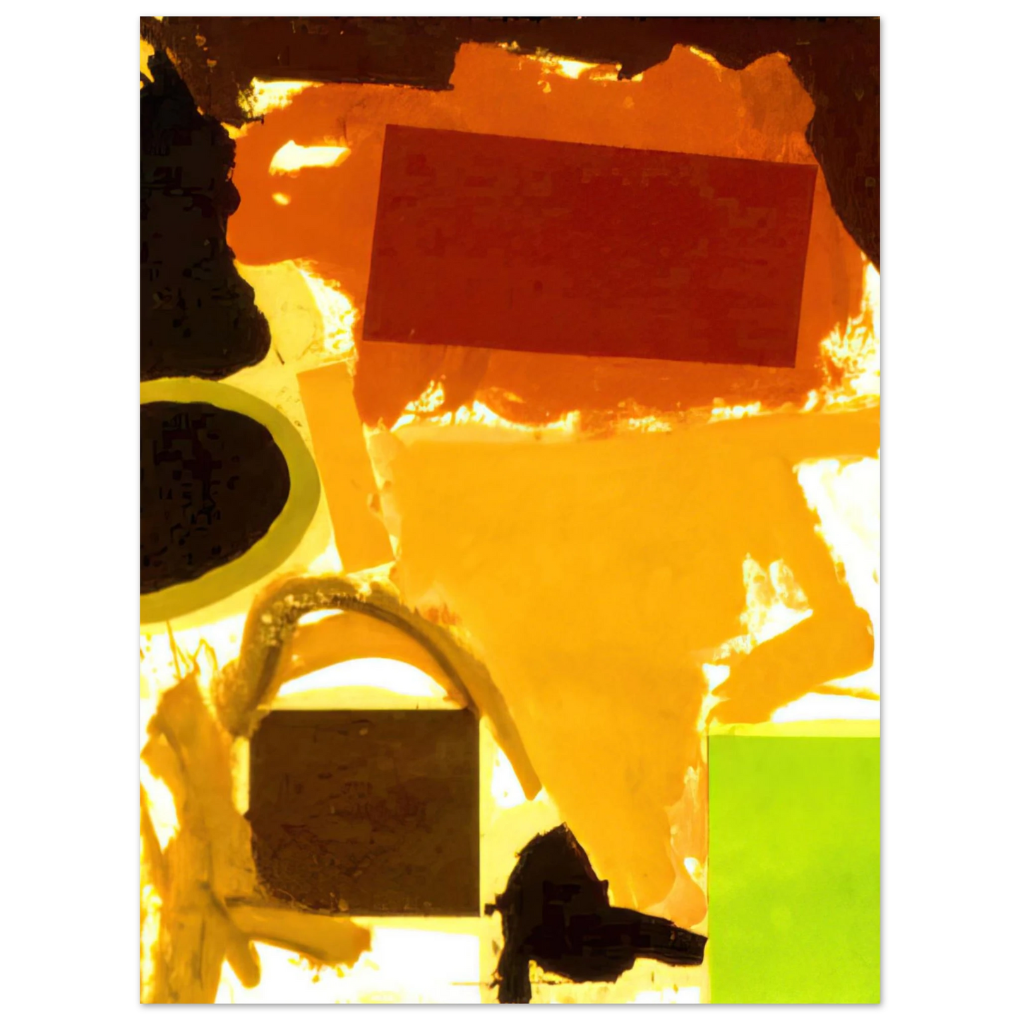 Ronnie Landfield - Abstract Painting with Boxes 2 - 1963 Fine Art Poster - Default Title
