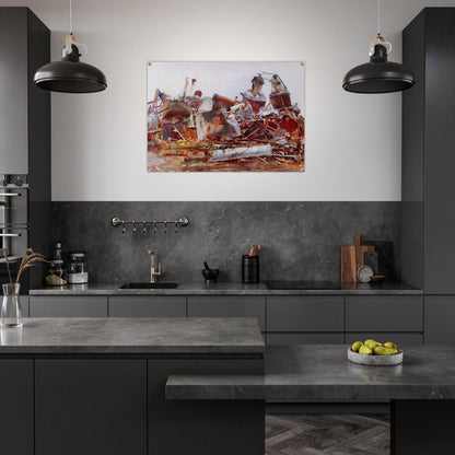 A Wrecked Sugar Refinery - John Singer Sargent Acrylic Print - 70x100 cm / 28x40″ inches | John Singer Sargent Wall Art | John Singer Sargent Prints