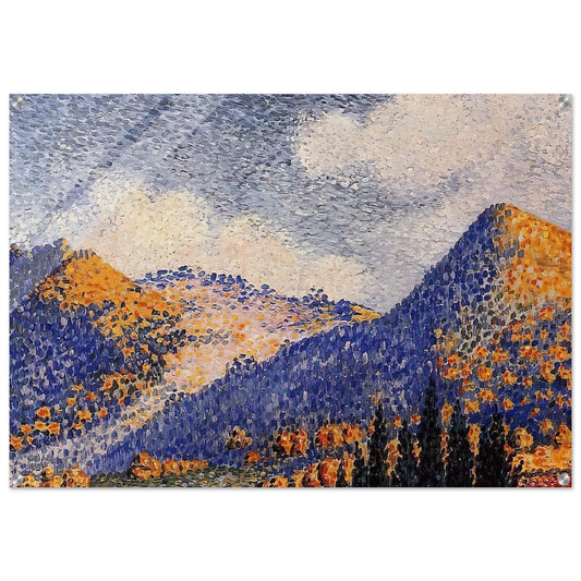 Landscape, the Little Maresque Mountains - Henri-Edmond Cross Acrylic Print - 70x100 cm / 28x40″ inches