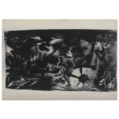 FIGURES IN A LANDSCAPE - Jackson Pollock Brushed Aluminum Print - 70x100 cm / 28x40 inches | Jackson Pollock Aluminum Print | Jackson Pollock Prints