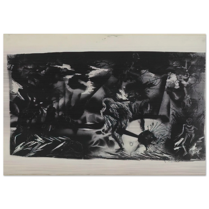 FIGURES IN A LANDSCAPE - Jackson Pollock Brushed Aluminum Print - 70x100 cm / 28x40 inches | Jackson Pollock Aluminum Print | Jackson Pollock Prints