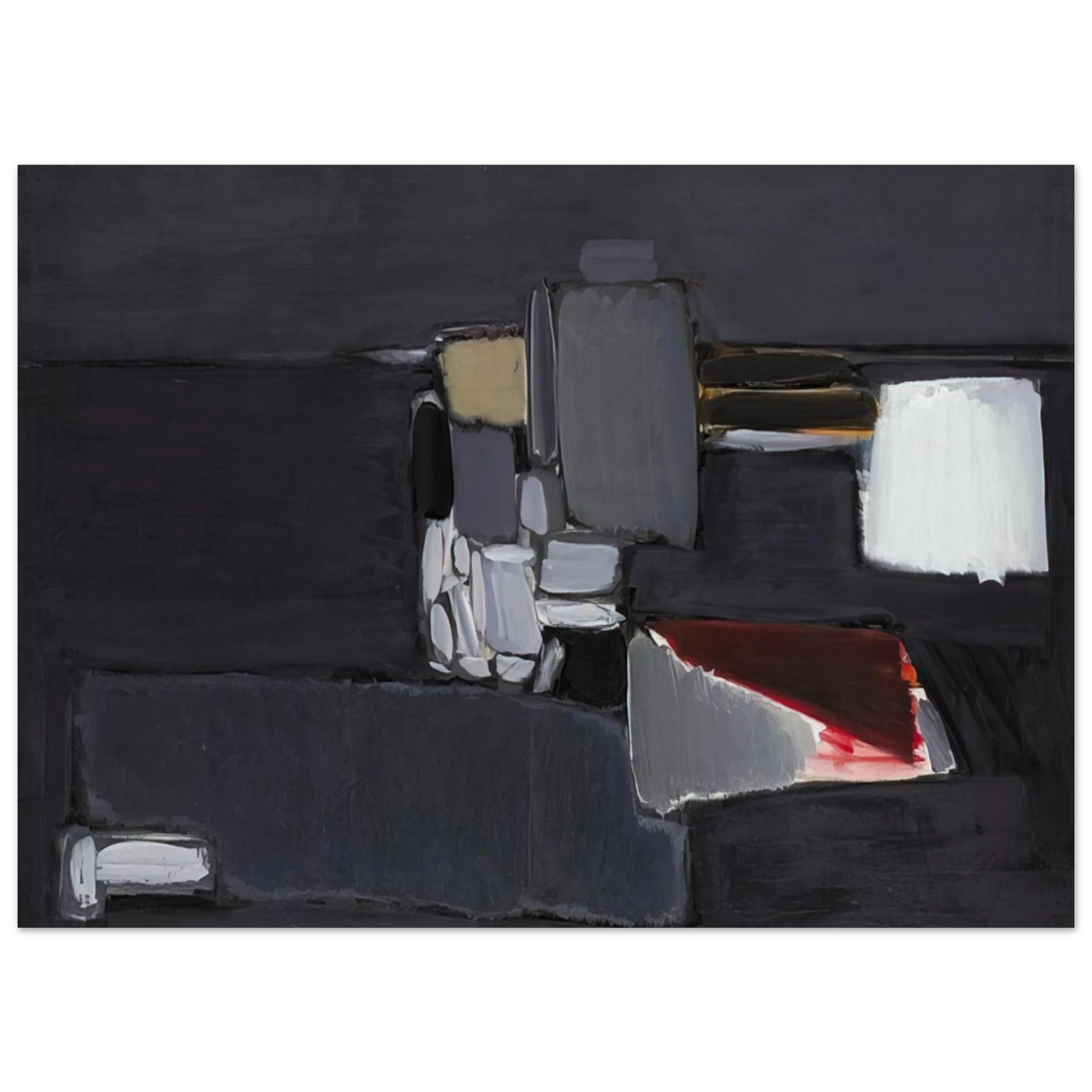Nicolas de Stael - Nature morte en gris - 1955 Fine Art Poster - 40x60 cm / 16x24 inches