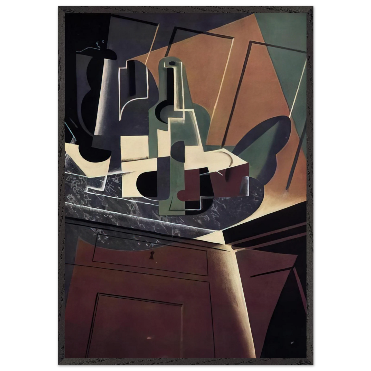 THE SIDEBOARD 1917 - Juan Gris Framed Art Print – Black Wooden Frame - Default Title - -Framed Art Print