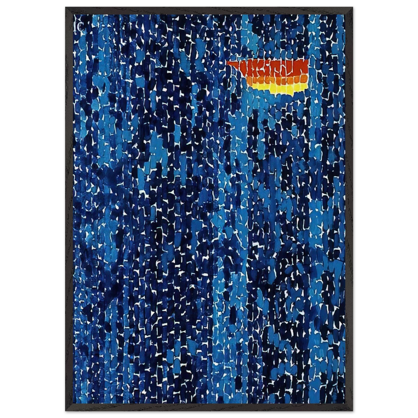 STARRY NIGHT AND THE ASTRONAUTS 1972 - Alma Woodsey Thomas Framed Art Print – Black Wooden Frame - Default Title - -Framed Art Print