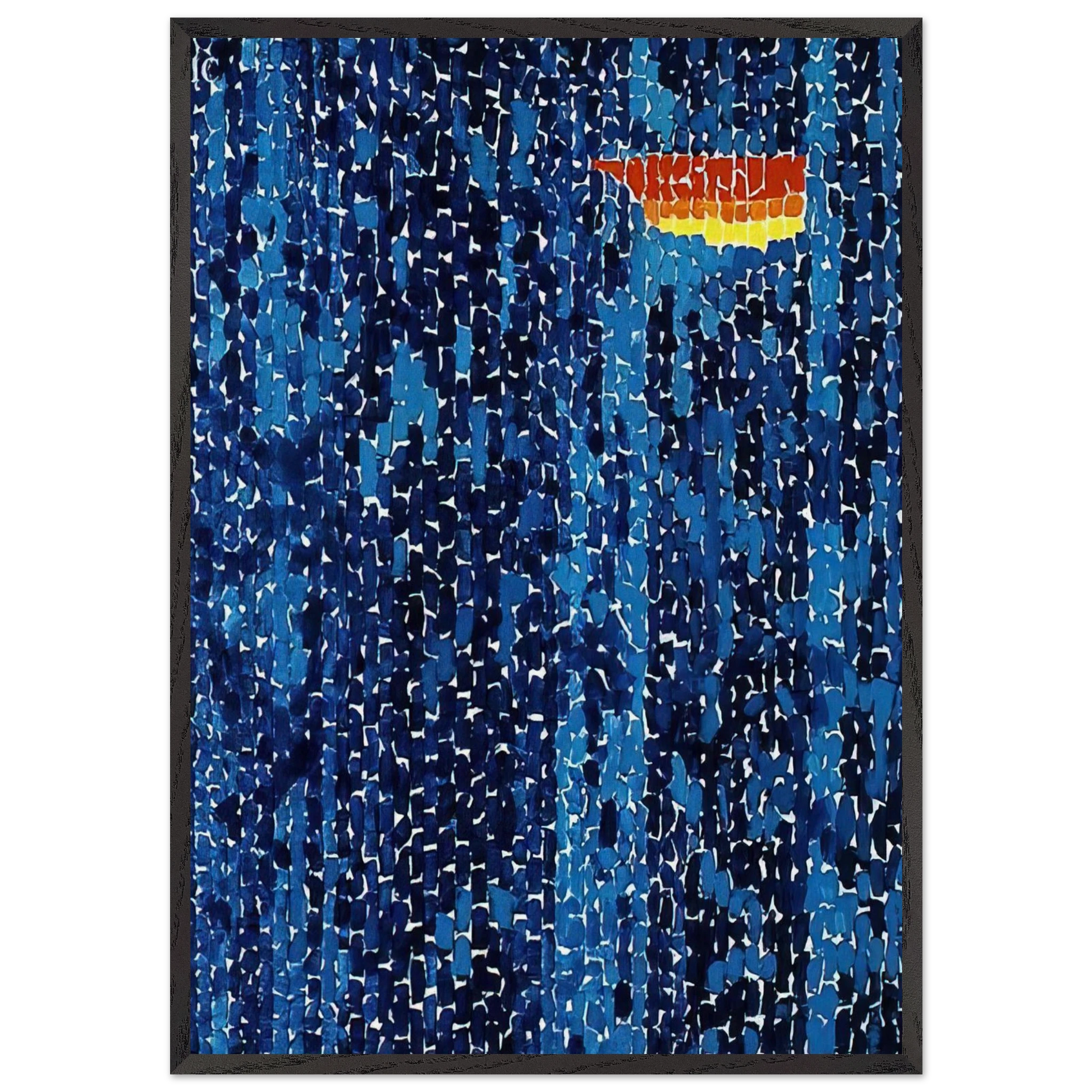 STARRY NIGHT AND THE ASTRONAUTS 1972 - Alma Woodsey Thomas Framed Art Print – Black Wooden Frame - Default Title - -Framed Art Print