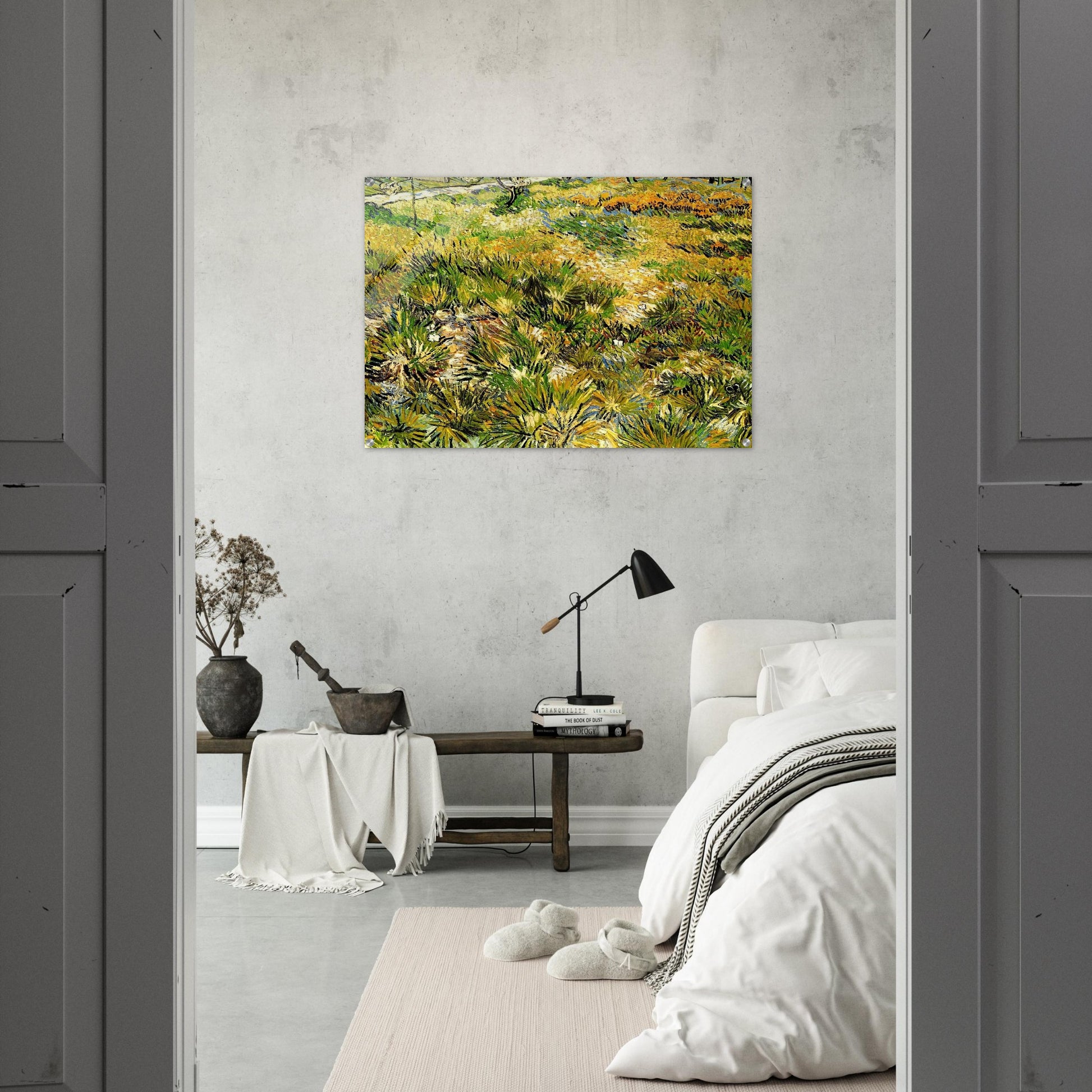 Meadow in the Garden of Saint-Paul Hospital - Vincent van Gogh Acrylic Print - 70x100 cm / 28x40″ inches