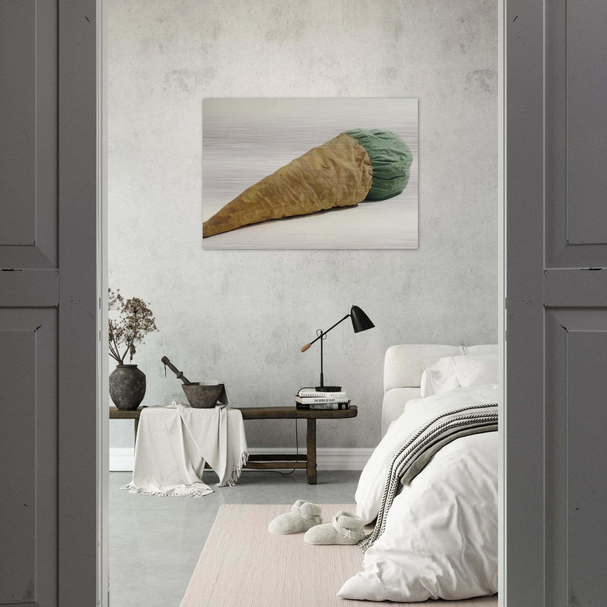 FLOOR CONE 1962 - Claes Oldenburg Brushed Aluminum Print - 70x100 cm / 28x40 inches | Claes Oldenburg Aluminum Print | Claes Oldenburg Prints