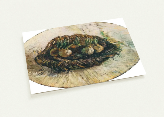Basket of Sprouting Bulbs By Vincent van Gogh Pack of 10 Post Cards | Vincent van Gogh Post Cards | A6 (10.5 x 14.8 cm) - 4.1 x 5.8 inches