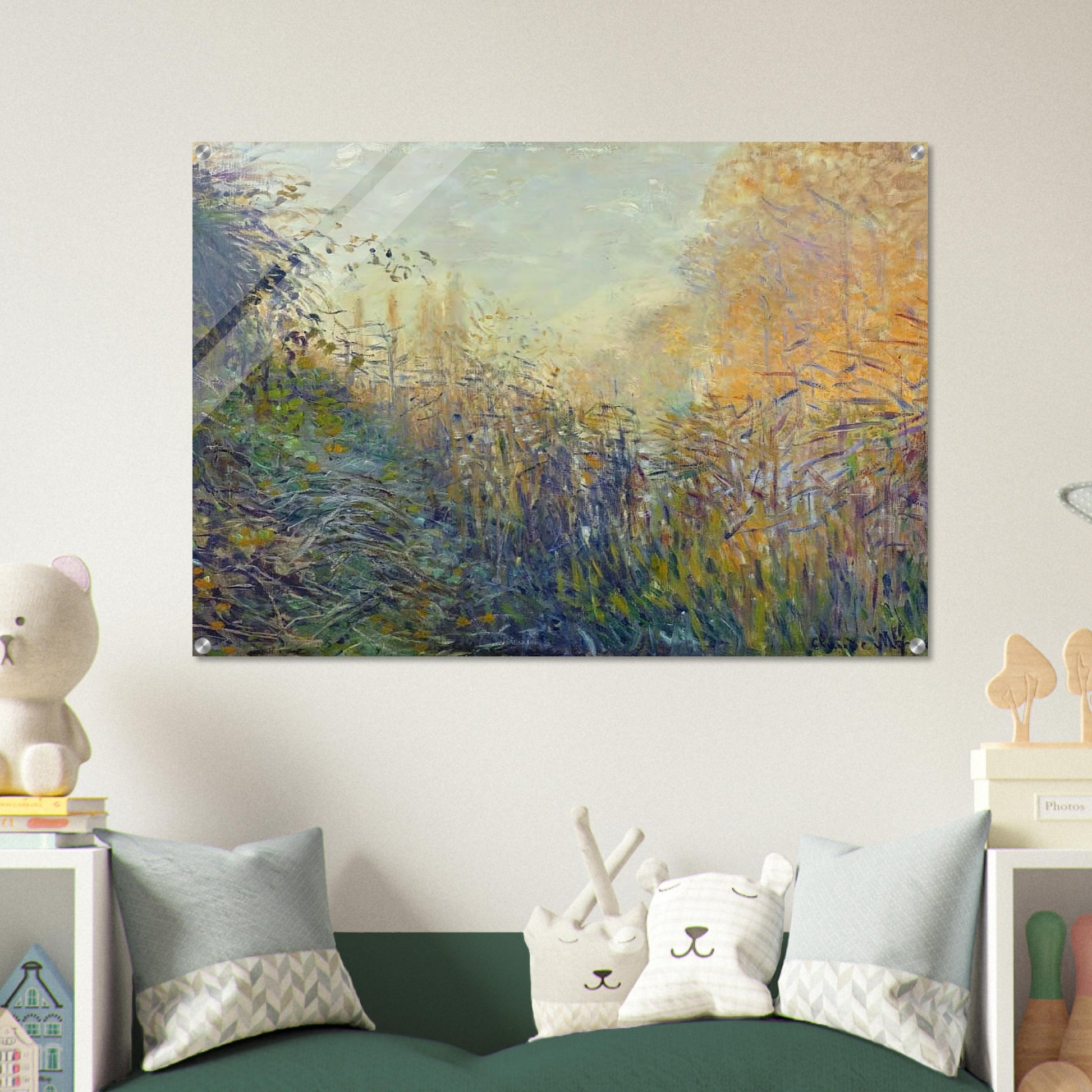 Study Rushes at Argenteuil - claude monet Acrylic Print - 70x100 cm / 28x40″ inches