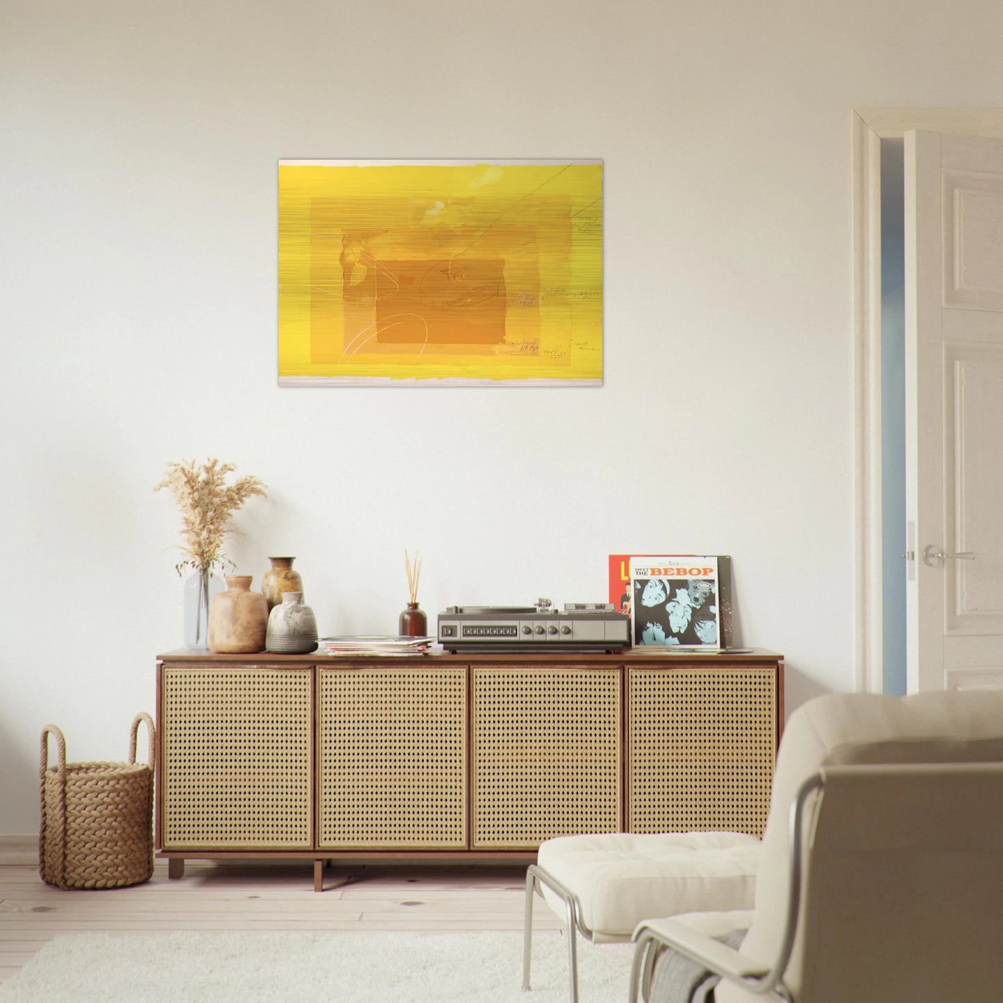 STUDY FOR HOMAGE TO THE SQUARE - Josef Albers Brushed Aluminum Print - 70x100 cm / 28x40 inches | Josef Albers Aluminum Print | Josef Albers Prints