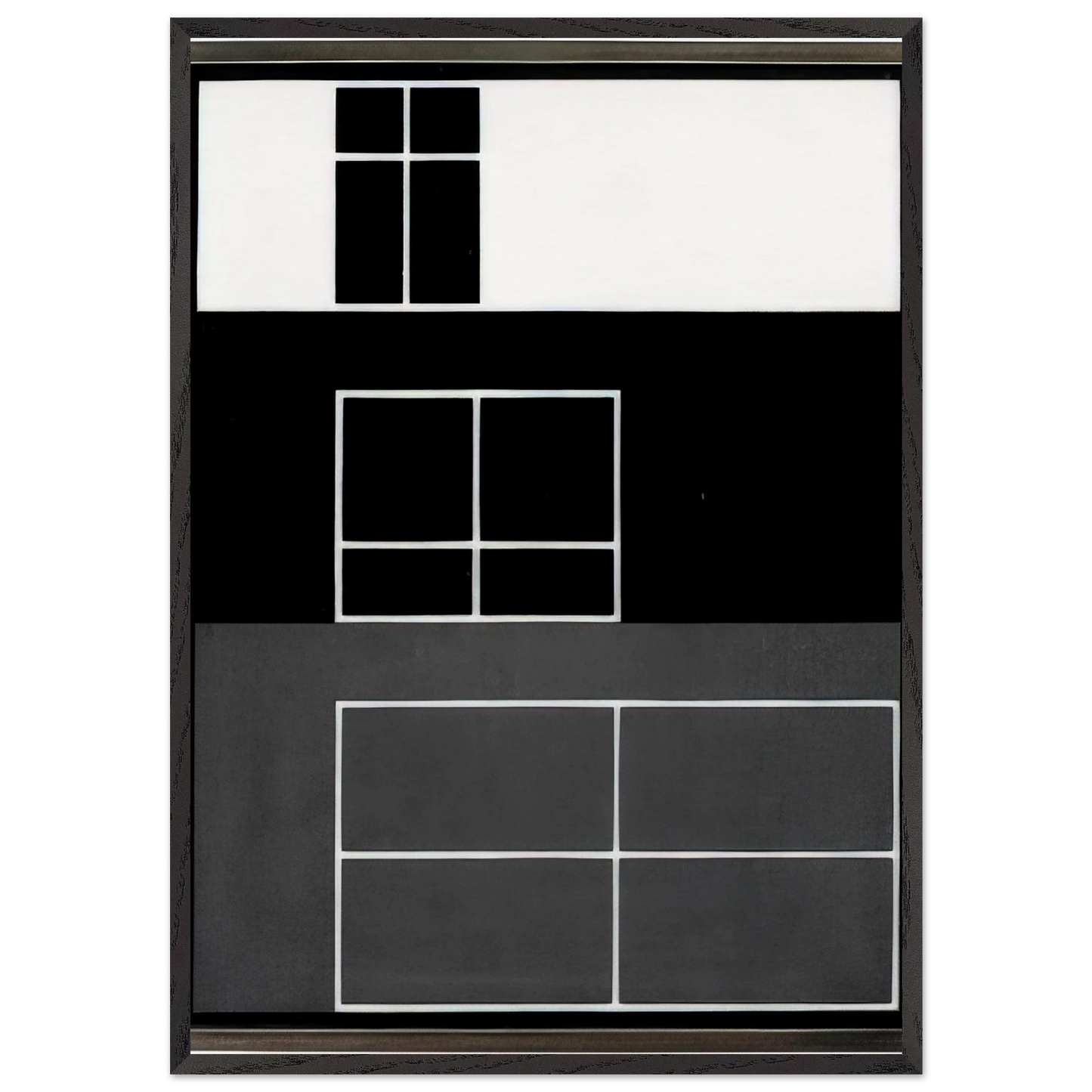 INTERIOR B 1929 - Josef Albers Framed Art Print – Black Wooden Frame - Default Title - -Framed Art Print